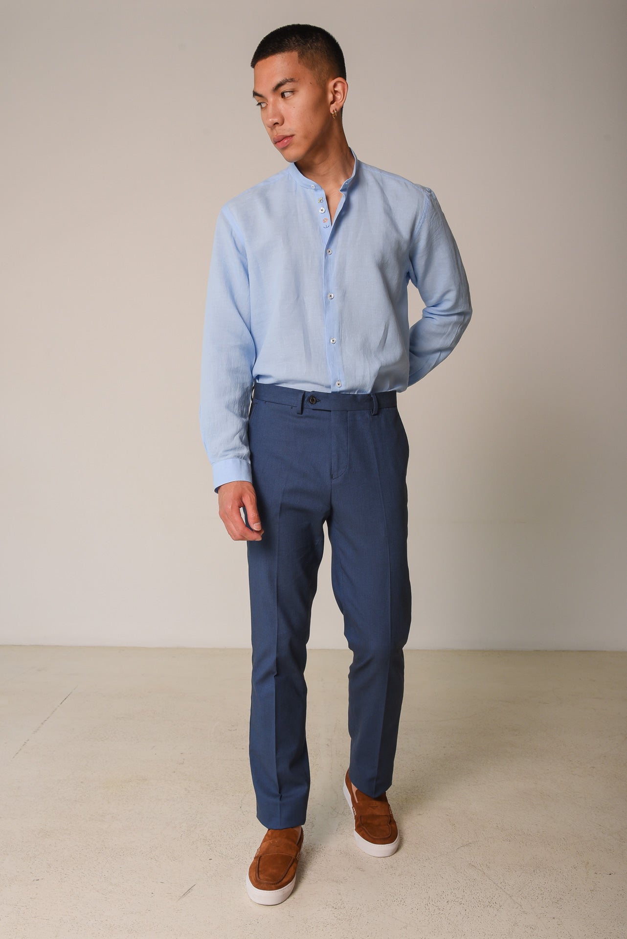 ΑΝΔΡΙΚΟ ΠΑΝΤΕΛΟΝΙ CHINOS LES GENT'S RAF ΑΠΟΧΡΩΣΗ ΜΕ ΜΙΚΡΟΣΧΕΔΙΟ REGULAR FIT