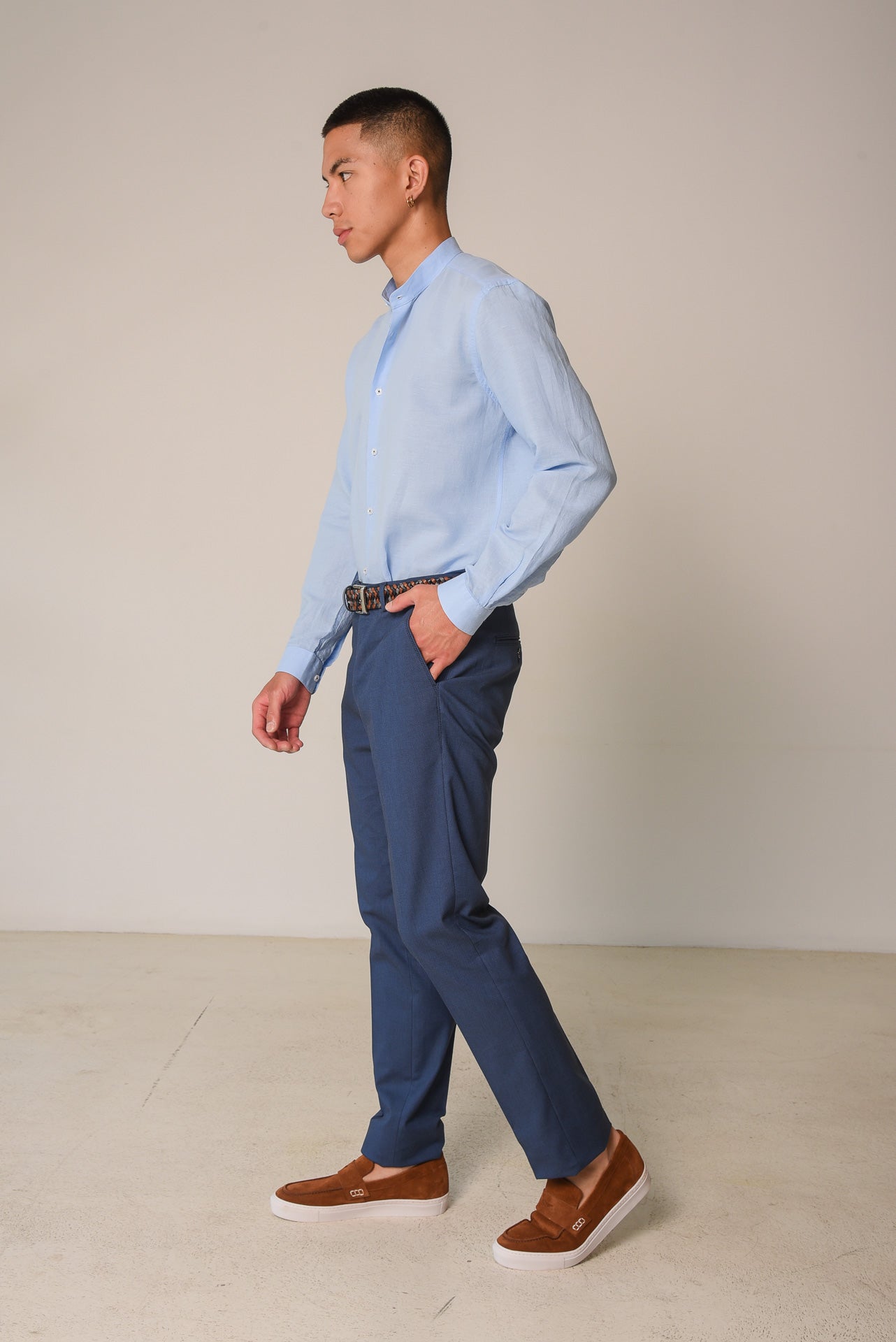 ΑΝΔΡΙΚΟ ΠΑΝΤΕΛΟΝΙ CHINOS LES GENT'S RAF ΑΠΟΧΡΩΣΗ ΜΕ ΜΙΚΡΟΣΧΕΔΙΟ REGULAR FIT