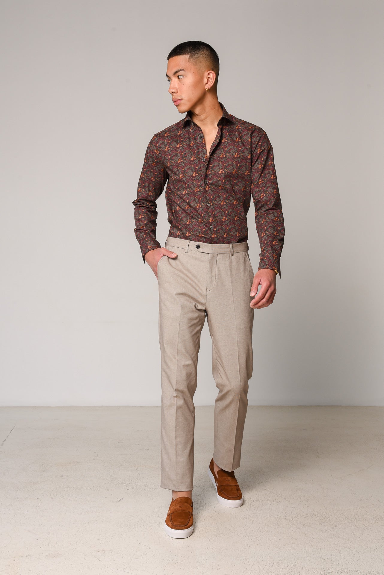 ΑΝΔΡΙΚΟ ΠΑΝΤΕΛΟΝΙ CHINOS LES GENT'S ΜΠΕΖ ΣΚΟΥΡΟ REGULAR FIT