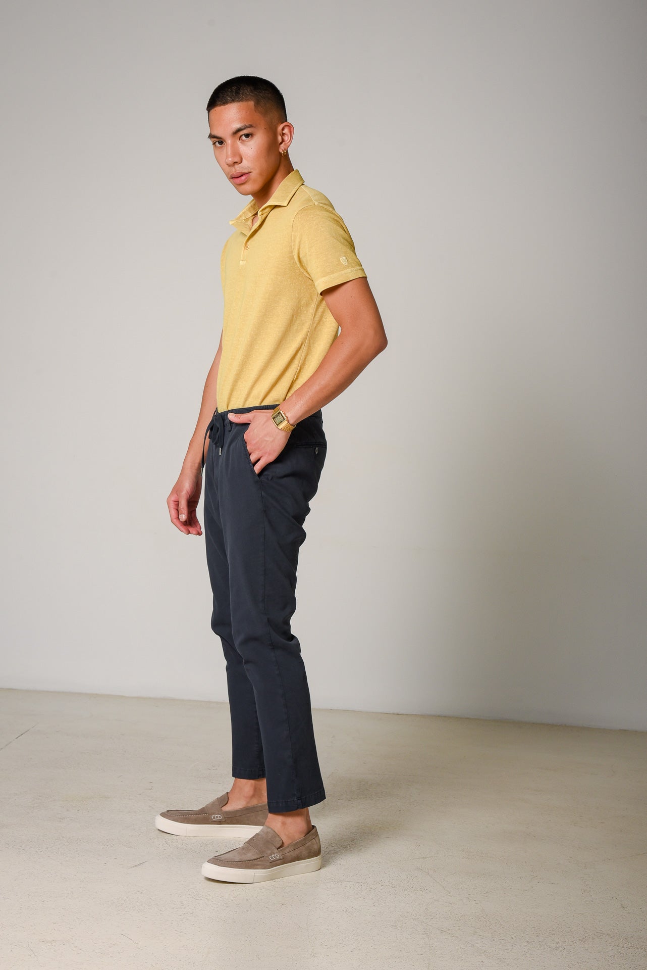 ΑΝΔΡΙΚΗ ΠΑΝΤΕΛΟΝΑ ΜΕ ΚΟΡΔΟΝΙ PORTOBELLO'S ΜΠΛΕ ΧΡΩΜΑ REGULAR FIT