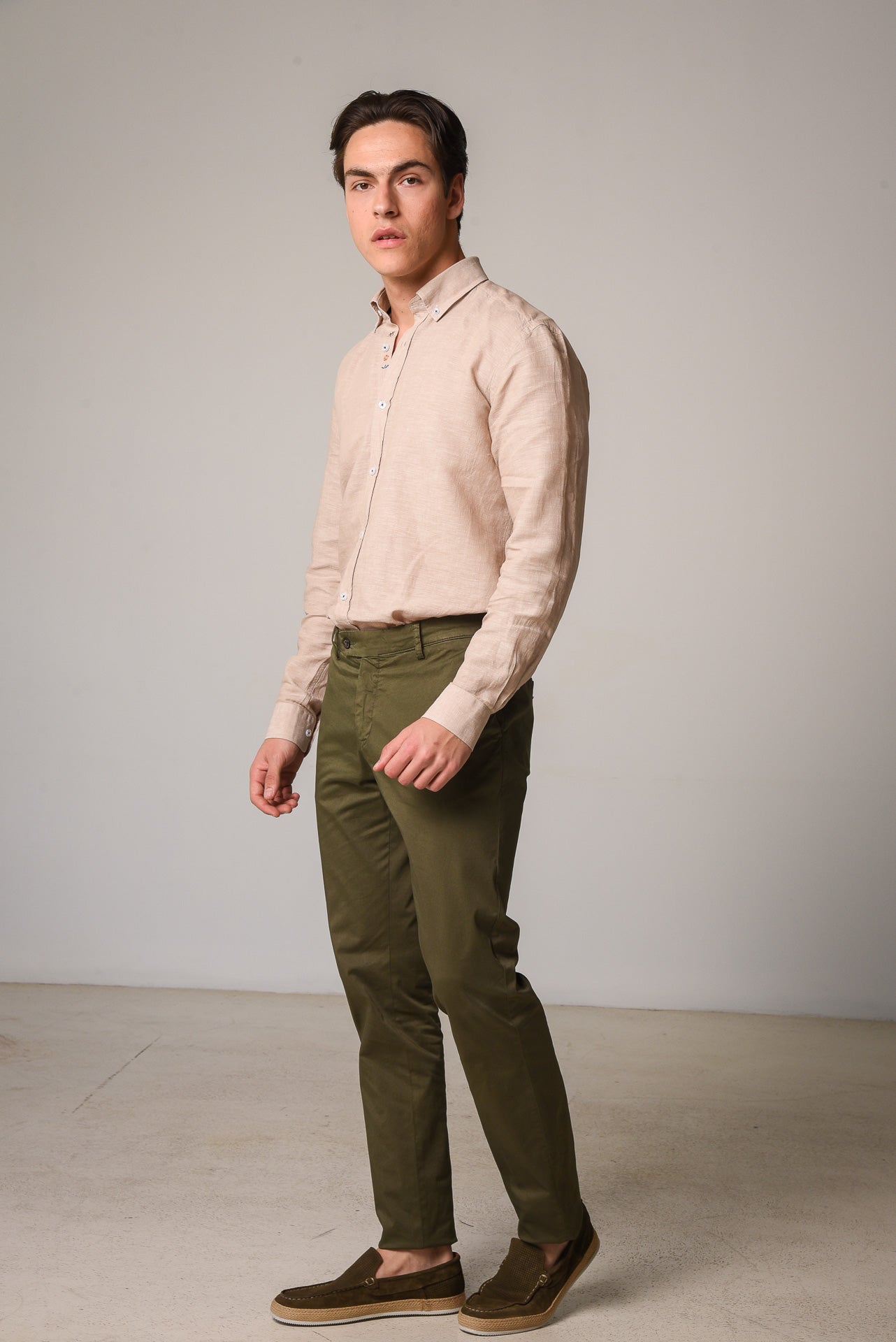 ΑΝΔΡΙΚΟ ΠΑΝΤΕΛΟΝΙ CHINOS PORTOBELLO'S ΛΑΔΙ ΧΡΩΜΑ ΣΤΕΝΗ ΓΡΑΜΜΗ