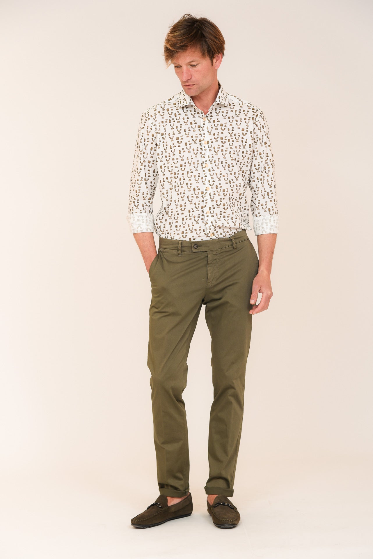 ΑΝΔΡΙΚΟ ΠΑΝΤΕΛΟΝΙ CHINOS PORTOBELLO'S ΛΑΔΙ ΧΡΩΜΑ ΣΤΕΝΗ ΓΡΑΜΜΗ