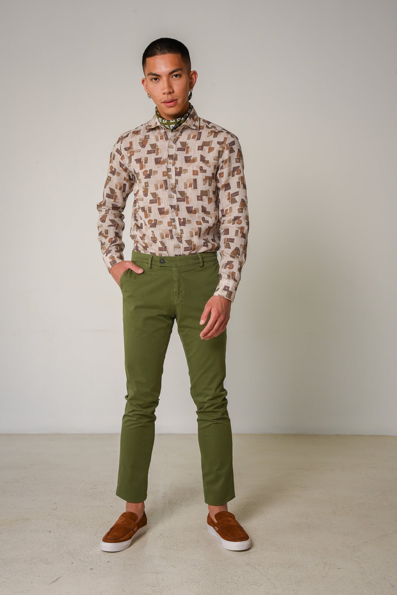 ΑΝΔΡΙΚΟ CHINOS ΠΑΝΤΕΛΟΝΙ PORTOBELLO'S ΛΑΔΙ ΣΕ ΣΤΕΝΗ ΓΡΑΜΜΗ ΓΙΑ SMART OUTFITS