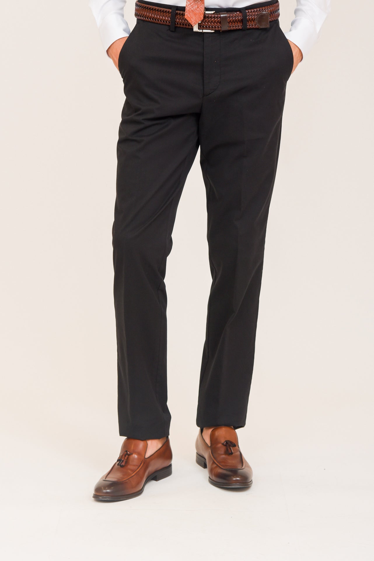 ΑΝΔΡΙΚΟ ΠΑΝΤΕΛΟΝΙ CHINOS PORTOBELLO'S ΜΑΥΡΟ ΧΡΩΜΑ ΚΛΑΣΙΚΗ ΓΡΑΜΜΗ