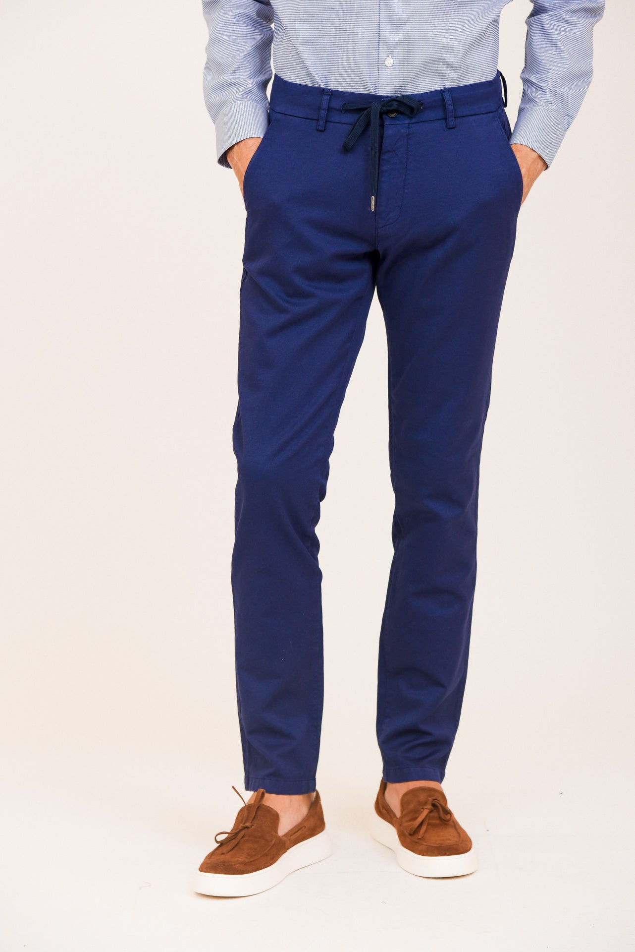 ΑΝΔΡΙΚΟ ΠΑΝΤΕΛΟΝΙ CHINOS PORTOBELLO'S ΜΕ ΚΟΡΔΟΝΙ ΜΠΛΕ ΡΟΥΑ MODERN FIT