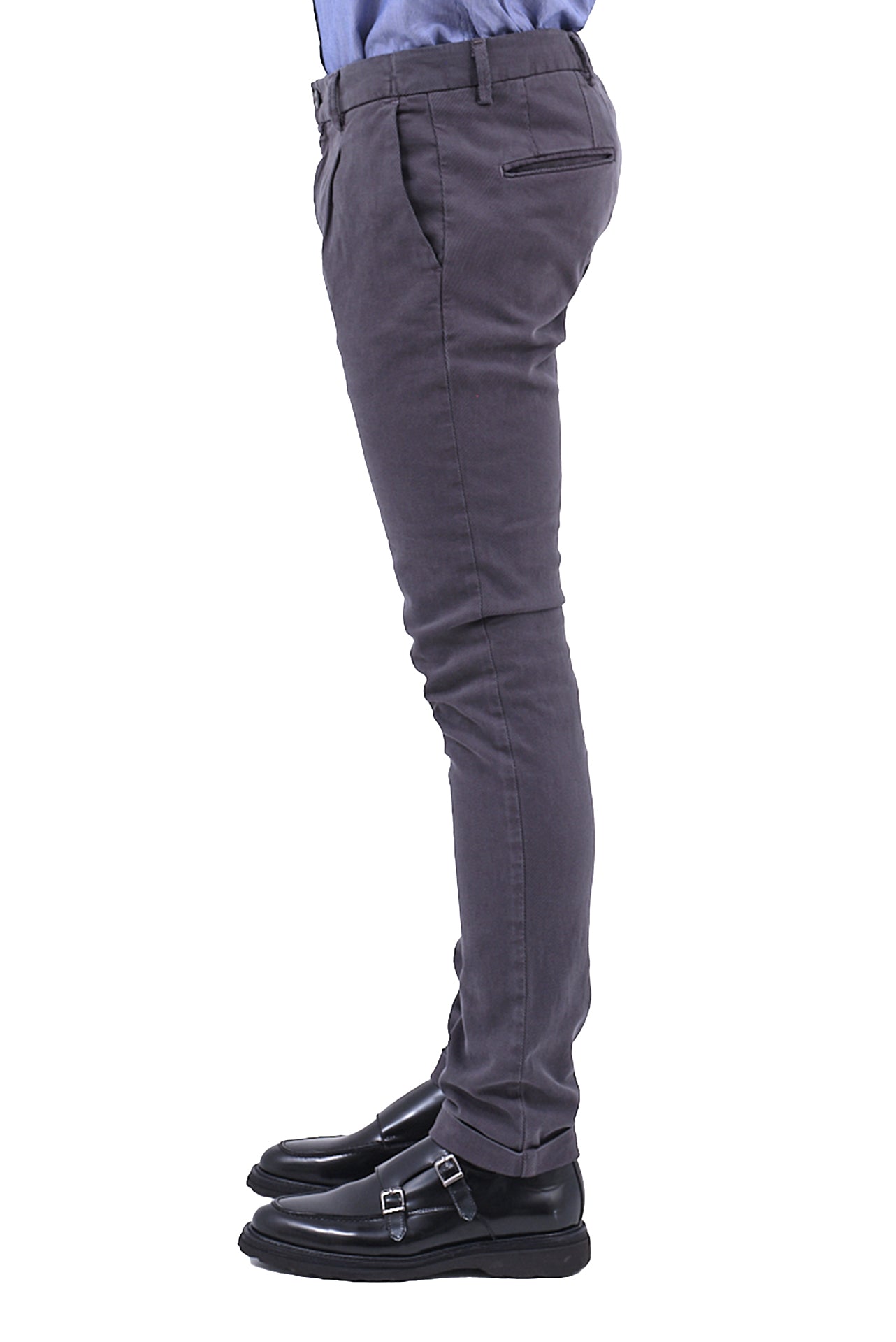 ΑΝΔΡΙΚΟ ΓΚΡΙ ΣΚΟΥΡΟ ΠΑΝΤΕΛΟΝΙ CHINOS ΜΕ ΠΙΕΤΑ PORTOBELLO'S SLIM FIT