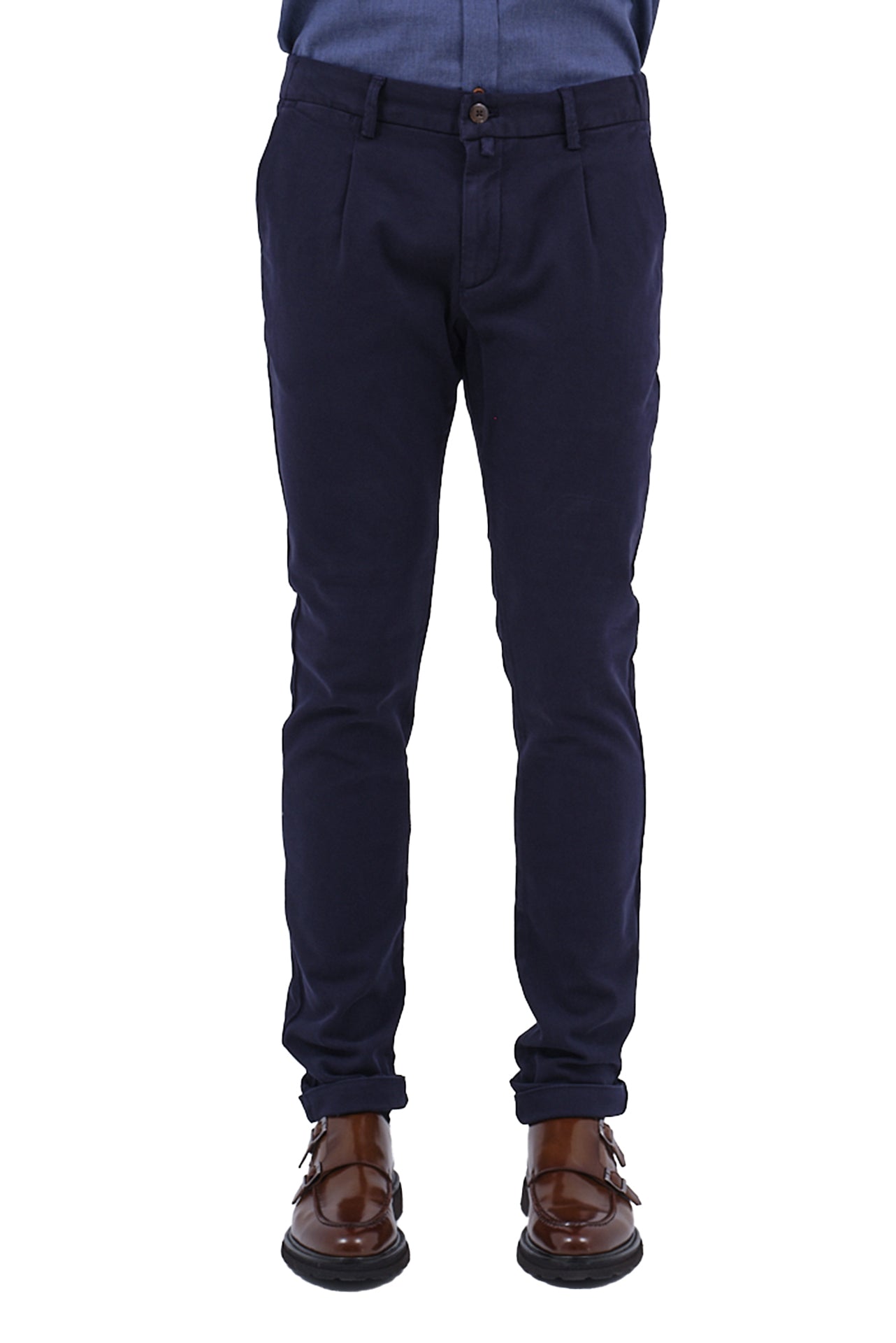 ΑΝΔΡΙΚΟ ΜΠΛΕ ΠΑΝΤΕΛΟΝΙ CHINOS ΜΕ ΠΙΕΤΑ PORTOBELLO'S SLIM FIT