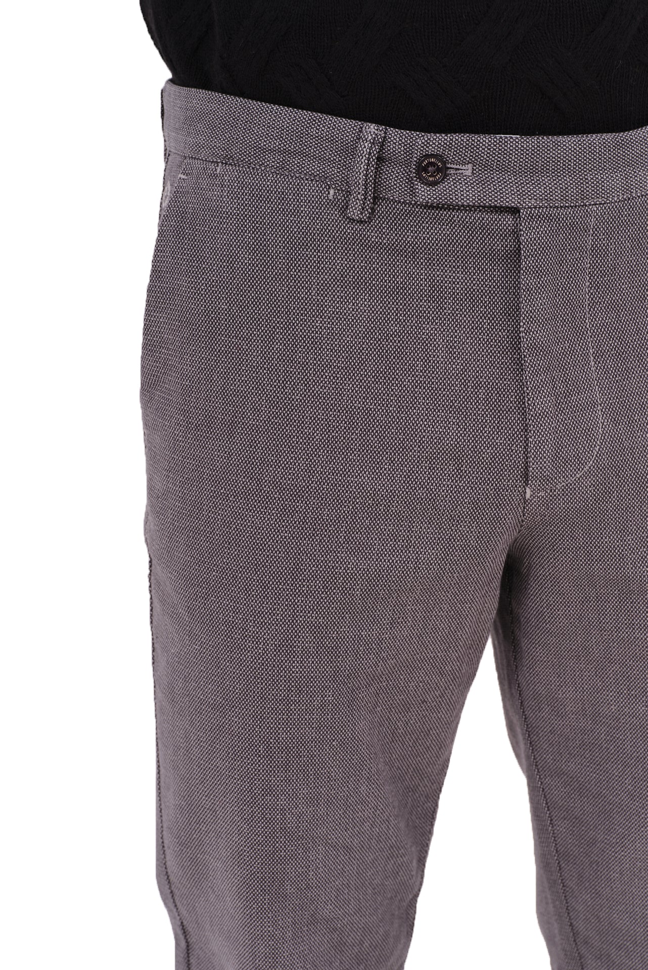 ΑΝΔΡΙΚΟ ΠΑΝΤΕΛΟΝΙ CHINOS PORTOBELLO'S ΣΕ ΓΚΡΙ ΣΚΟΥΡΟ ΧΡΩΜΑ ΜΕ ΜΙΚΡΟΣΧΕΔΙΟ
