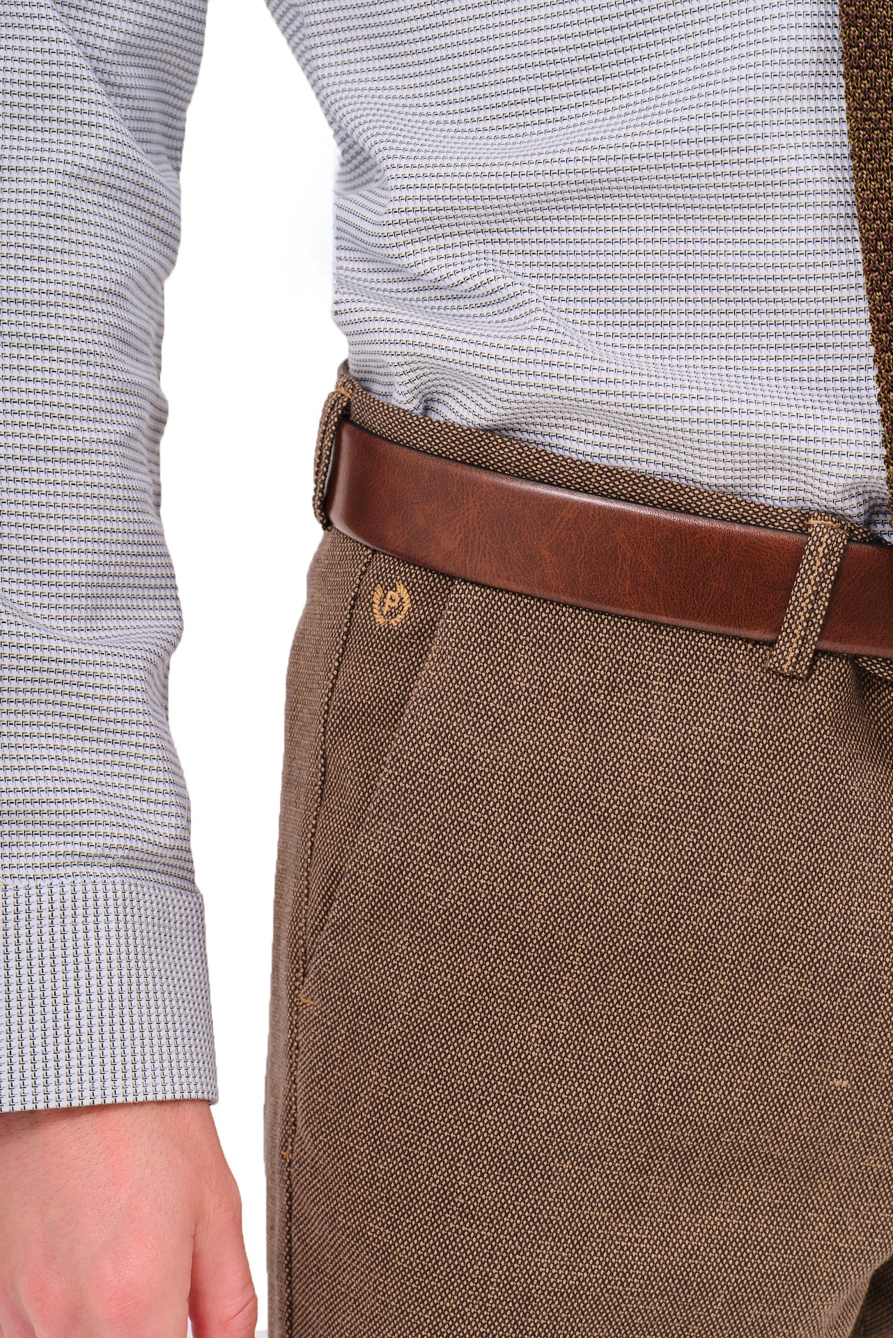 ΑΝΔΡΙΚΟ ΠΑΝΤΕΛΟΝΙ CHINOS PORTOBELLO'S ΣΕ ΜΠΕΖ ΜΑΥΡΟ ΧΡΩΜΑ ΜΕ ΜΙΚΡΟΣΧΕΔΙΟ