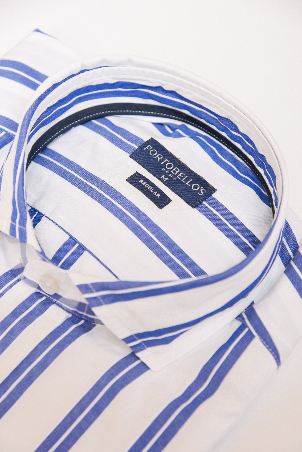 ΑΝΔΡΙΚΟ ΠΟΥΚΑΜΙΣΟ ΜΕ REX ΓΙΑΚΑ PORTOBELLO'S ΜΠΛΕ ΜΕΣΑΙΟ ΡΙΓΕ ΜΕ ΜΠΛΕ ΡΙΓΕΣ REGULAR FIT