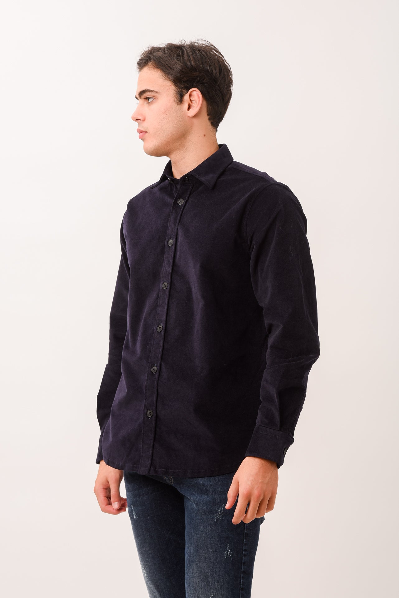 ΑΝΔΡΙΚΟ OVERHSIRT LES GENT'S ΜΠΛΕ ΜΟΝΟΧΡΩΜΟ