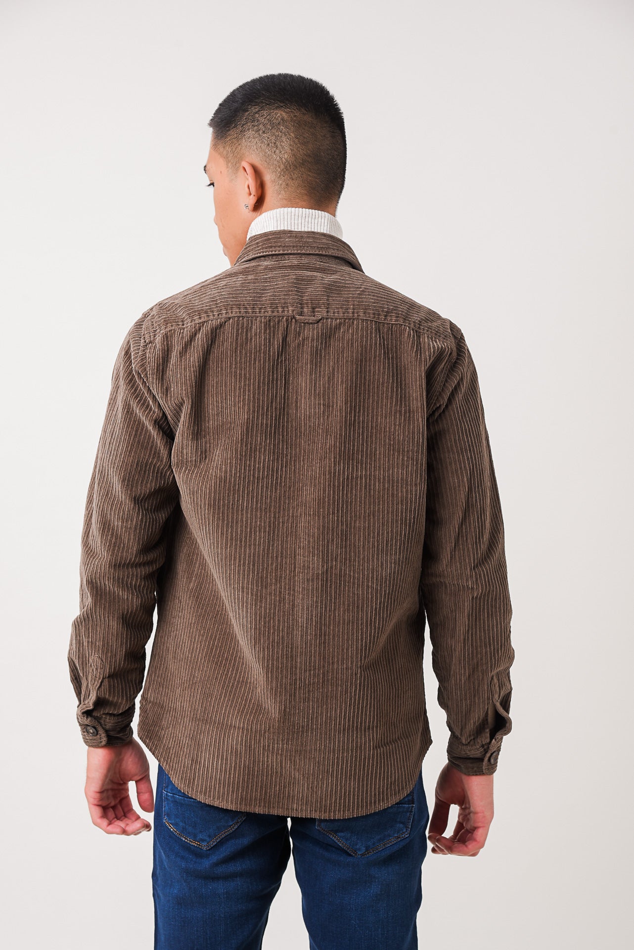 ΑΝΔΡΙΚΟ ΚΟΤΛΕ OVERSHIRT PORTOBELLO'S ΣΕ ΚΑΦΕ ΧΡΩΜΑ