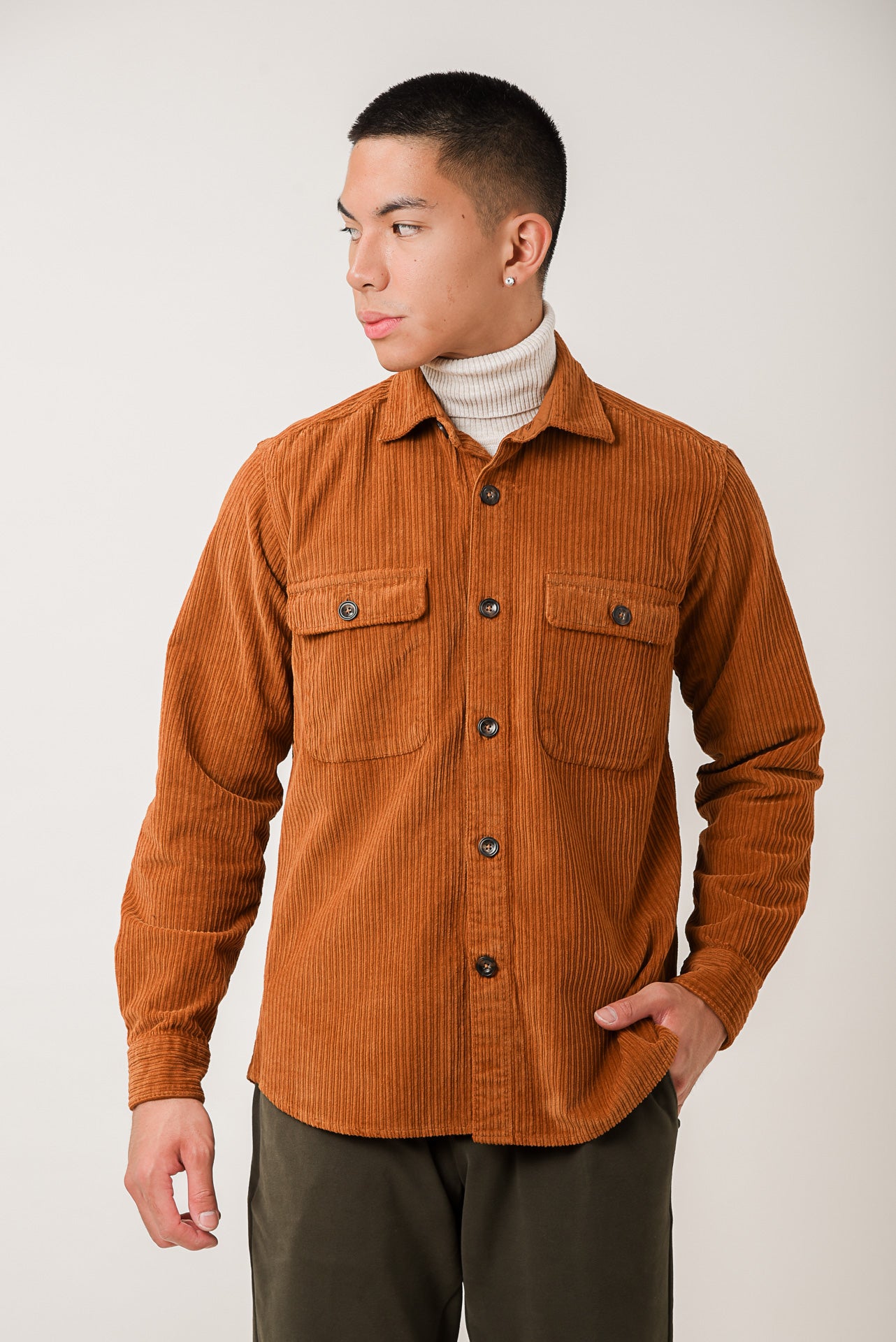 ΑΝΔΡΙΚΟ ΚΟΤΛΕ OVERSHIRT PORTOBELLO'S ΣΕ ΚΑΜΗΛΟ ΧΡΩΜΑ