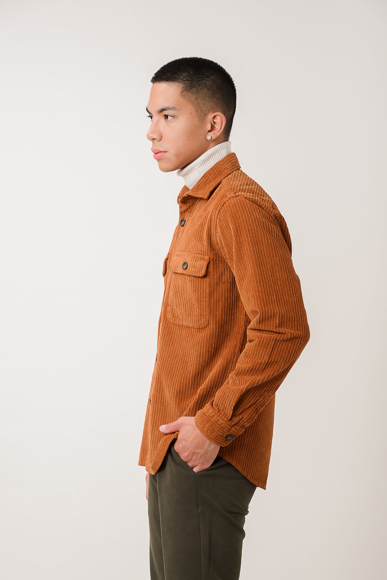 ΑΝΔΡΙΚΟ ΚΟΤΛΕ OVERSHIRT PORTOBELLO'S ΣΕ ΚΑΜΗΛΟ ΧΡΩΜΑ