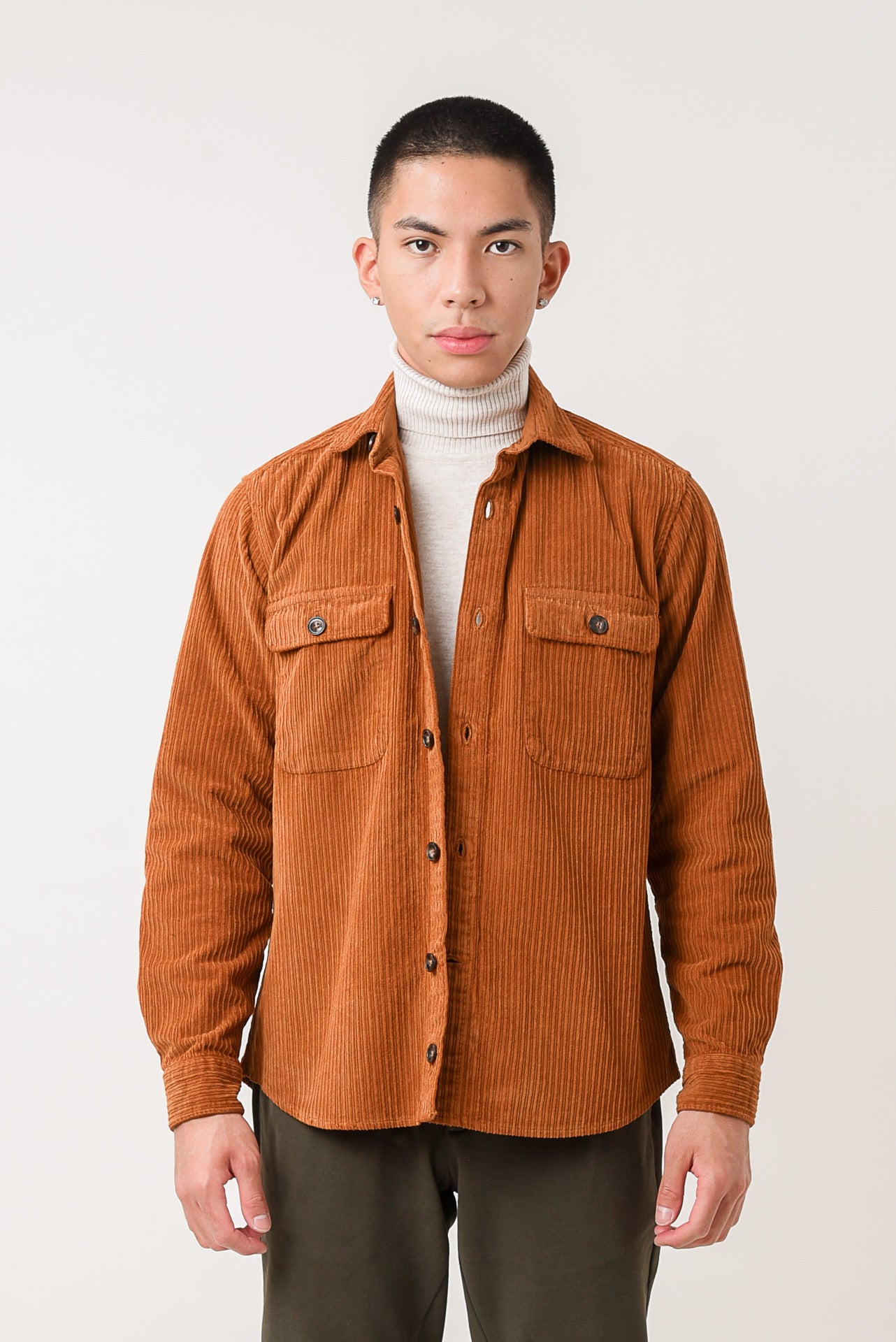 ΑΝΔΡΙΚΟ ΚΟΤΛΕ OVERSHIRT PORTOBELLO'S ΣΕ ΚΑΜΗΛΟ ΧΡΩΜΑ