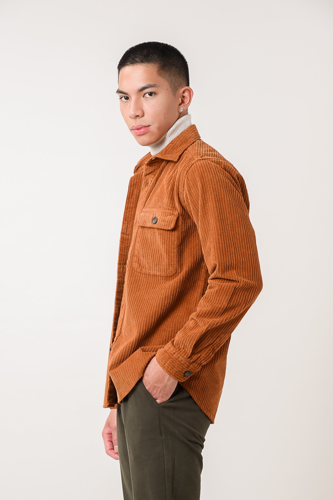 ΑΝΔΡΙΚΟ ΚΟΤΛΕ OVERSHIRT PORTOBELLO'S ΣΕ ΚΑΜΗΛΟ ΧΡΩΜΑ