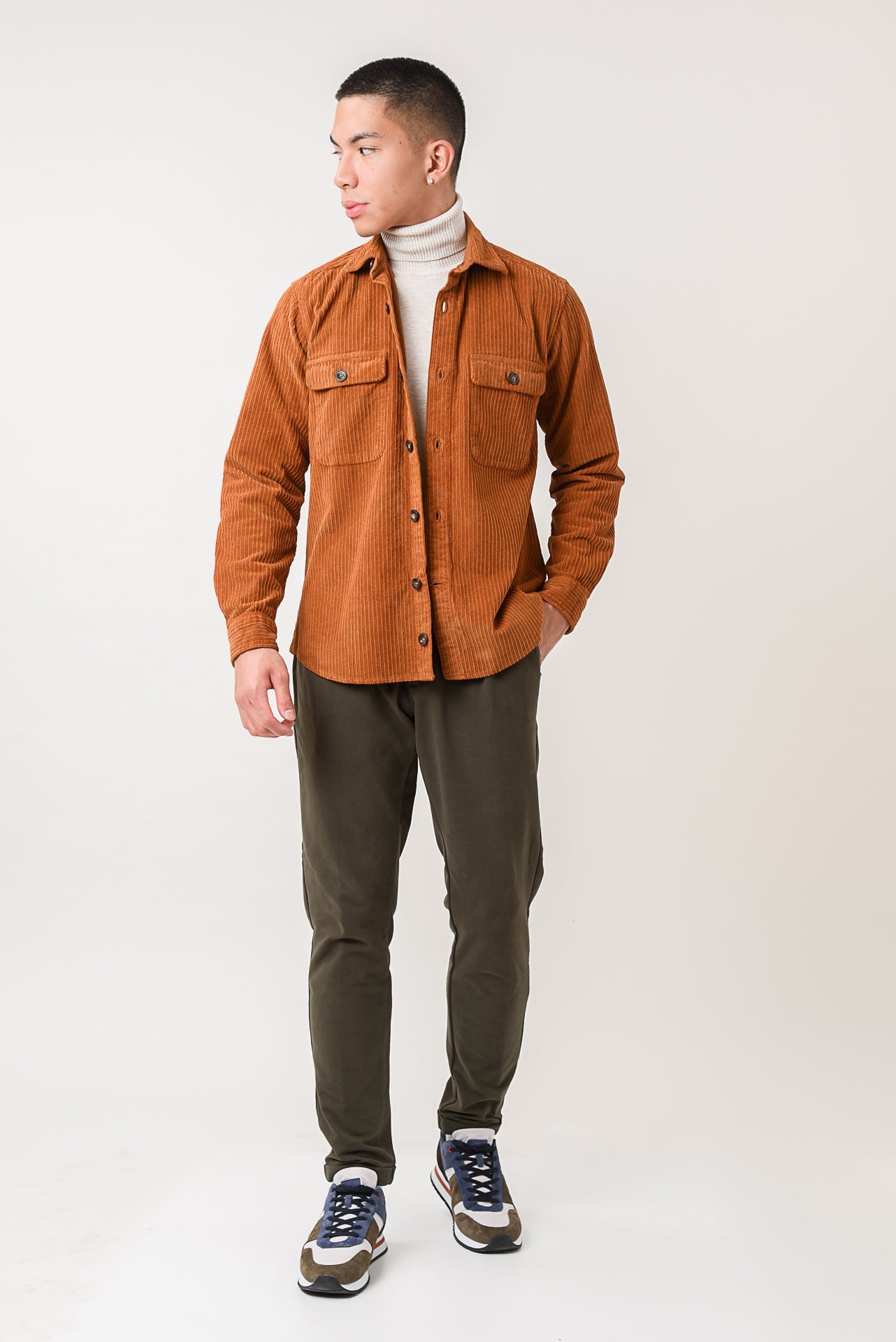 ΑΝΔΡΙΚΟ ΚΟΤΛΕ OVERSHIRT PORTOBELLO'S ΣΕ ΚΑΜΗΛΟ ΧΡΩΜΑ