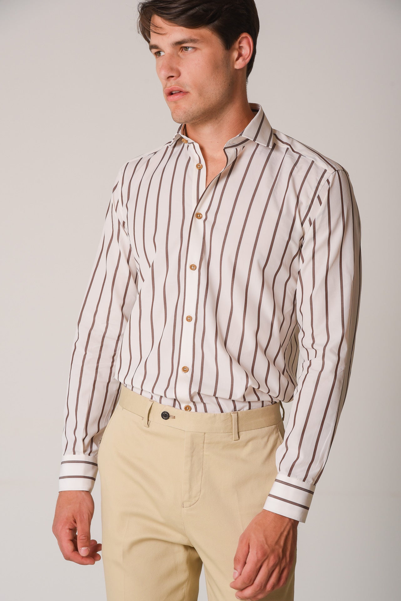 ΑΝΔΡΙΚΟ ΠΟΥΚΑΜΙΣΟ ΜΕ REX ΓΙΑΚΑ PORTOBELLO'S ΕΚΡΟΥ ΜΕ ΚΑΦΕ ΡΙΓΕΣ