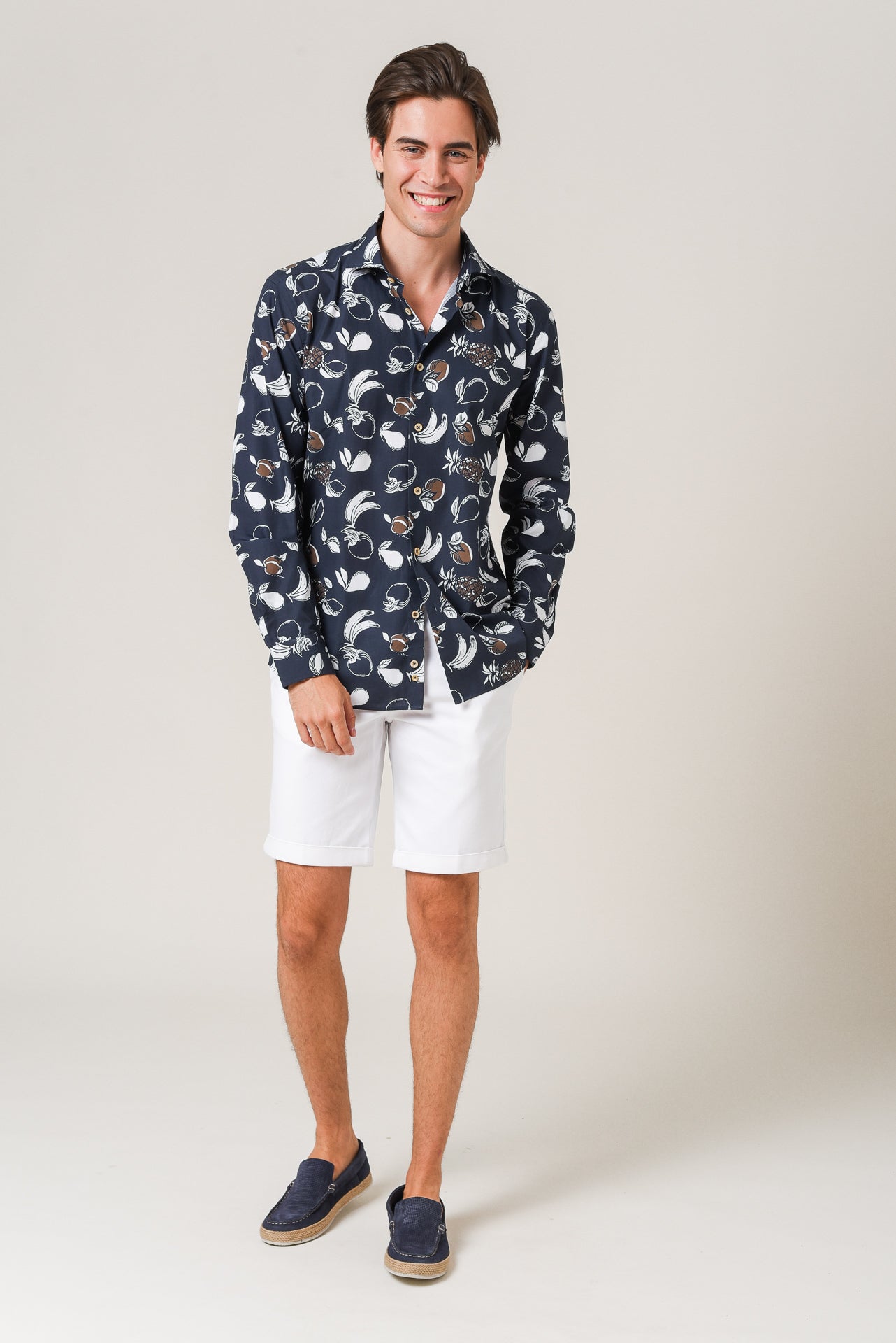 ΑΝΔΡΙΚΟ ΠΟΥΚΑΜΙΣΟ ΜΕ REX ΓΙΑΚΑ PORTOBELLO'S ΜΠΛΕ ΚΑΦΕ ΜΕ ΚΑΛΟΚΑΙΡΙΝΑ ΣΧΕΔΙΑ