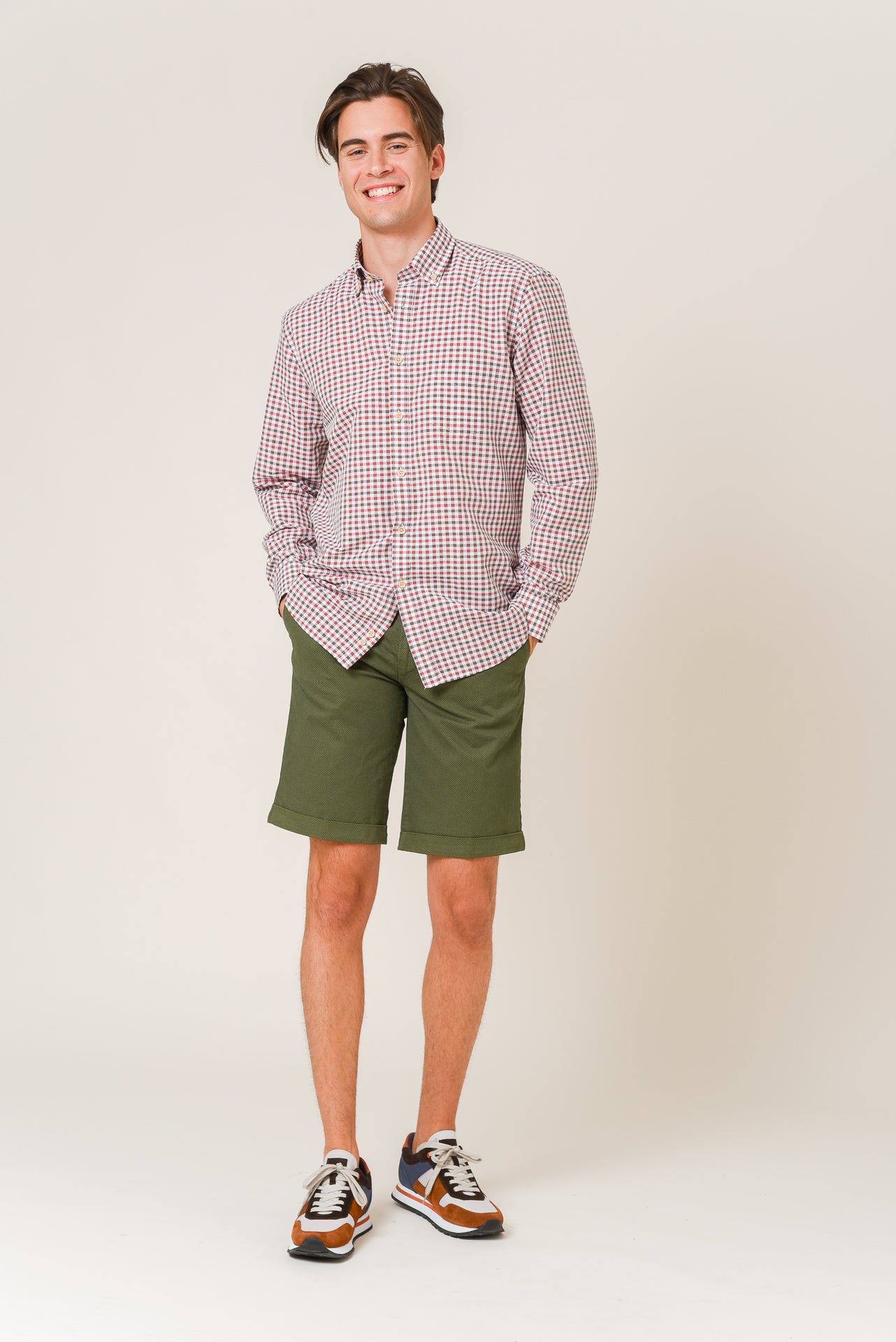 ΑΝΔΡΙΚΟ ΠΟΥΚΑΜΙΣΟ ΜΕ BUTTON DOWN ΓΙΑΚΑ PORTOBELLO'S ΜΠΟΡΝΤΟ ΛΑΔΙ ΚΑΡΟ