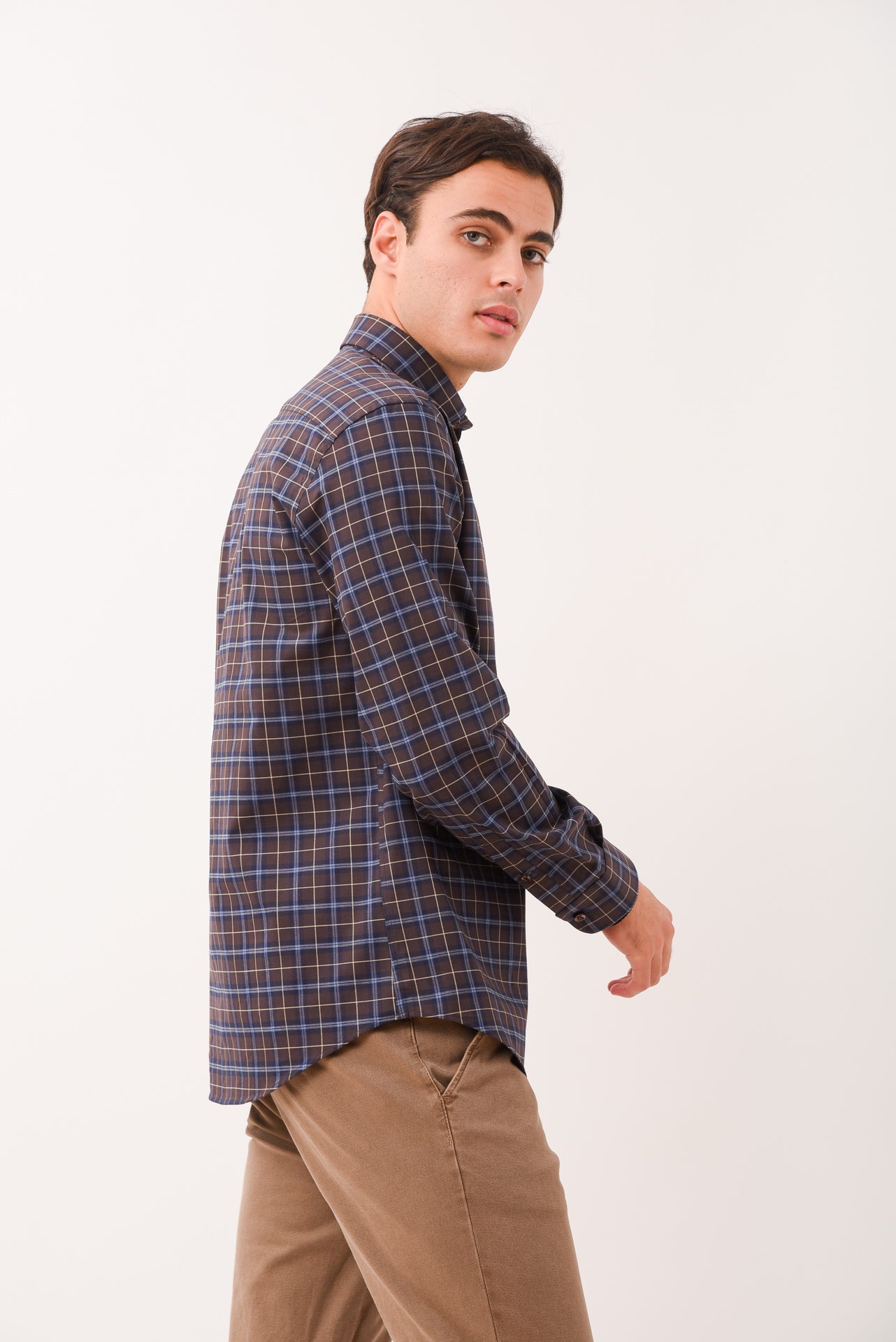 ΑΝΔΡΙΚΟ ΠΟΥΚΑΜΙΣΟ PORTOBELLO'S ΜΕ BUTTON DOWN ΓΙΑΚΑ ΣΕ ΚΑΦΕ-ΜΠΛΕ ΑΠΟΧΡΩΣΗ