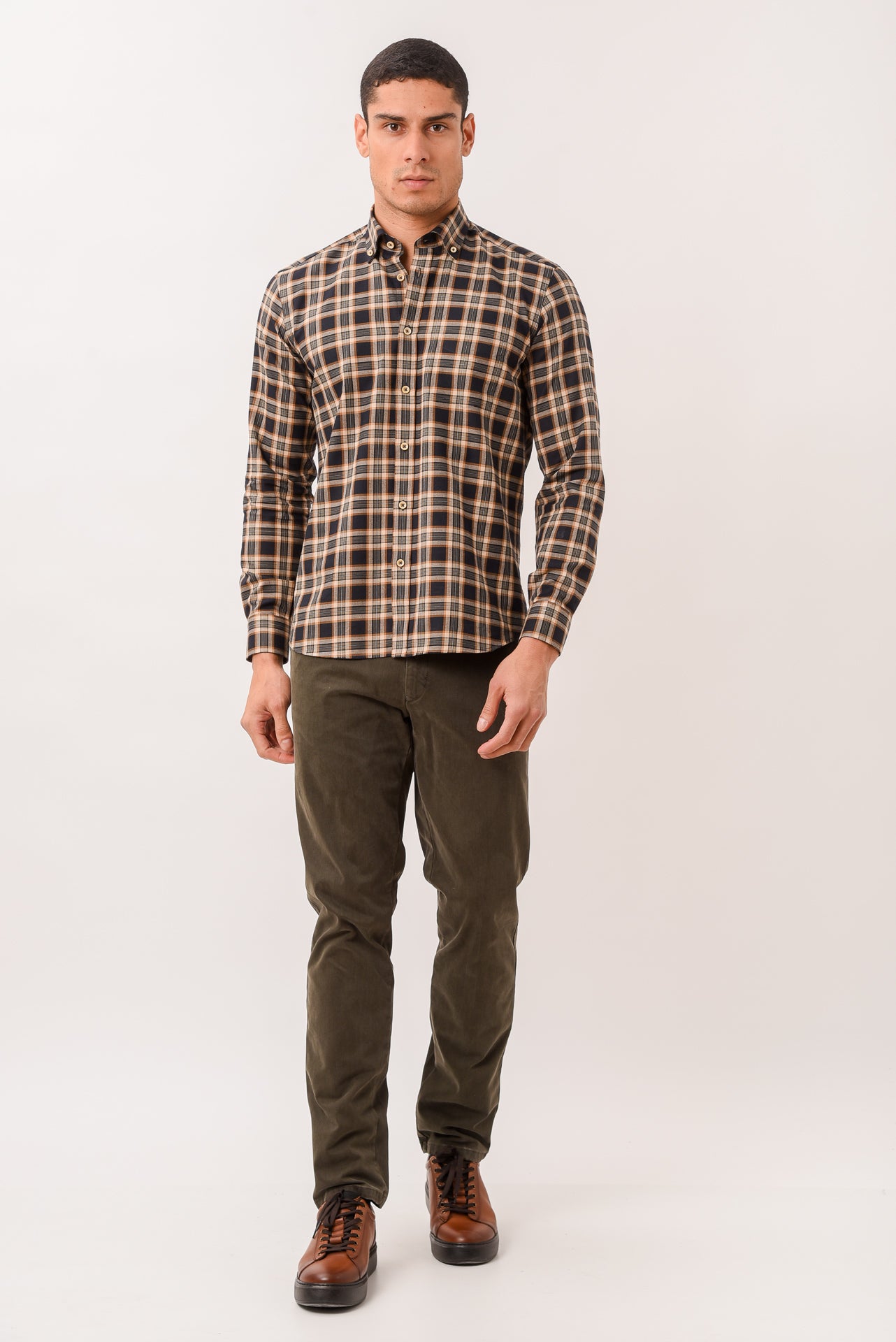 ΑΝΔΡΙΚΟ ΠΟΥΚΑΜΙΣΟ PORTOBELLO'S BUTTON DOWN ΓΙΑΚΑΣ ΣΕ ΜΠΕΖ-ΜΠΛΕ ΑΠΟΧΡΩΣΗ