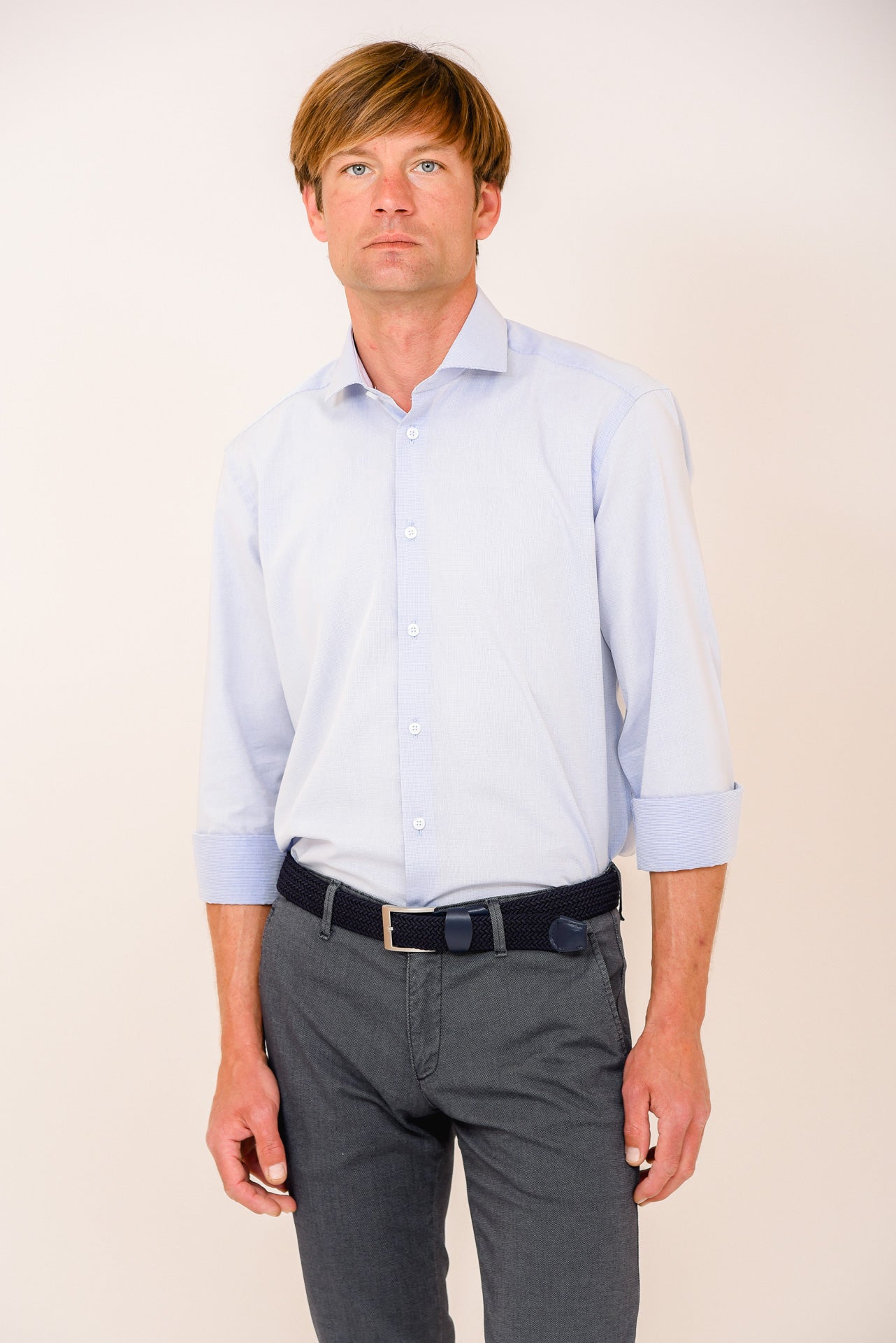 ΑΝΔΡΙΚΟ ΠΟΥΚΑΜΙΣΟ ΜΕ REX ΓΙΑΚΑ PORTOBELLO'S ΣΙΕΛ ΜΟΝΟΧΡΩΜΟ ΜΕ ΕΛΑΦΡΥ ΜΙΚΡΟΣΧΕΔΙΟ