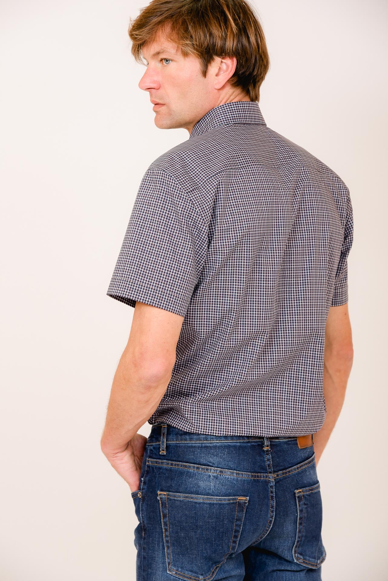 ΑΝΔΡΙΚΟ ΚΟΝΤΟΜΑΝΙΚΟ ΠΟΥΚΑΜΙΣΟ ΜΕ BUTTON DOWN ΓΙΑΚΑ PORTOBELLO'S ΜΠΛΕ ΠΤΙ ΚΑΡΟ ΚΑΝΟΝΙΚΗ ΓΡΑΜΜΗ