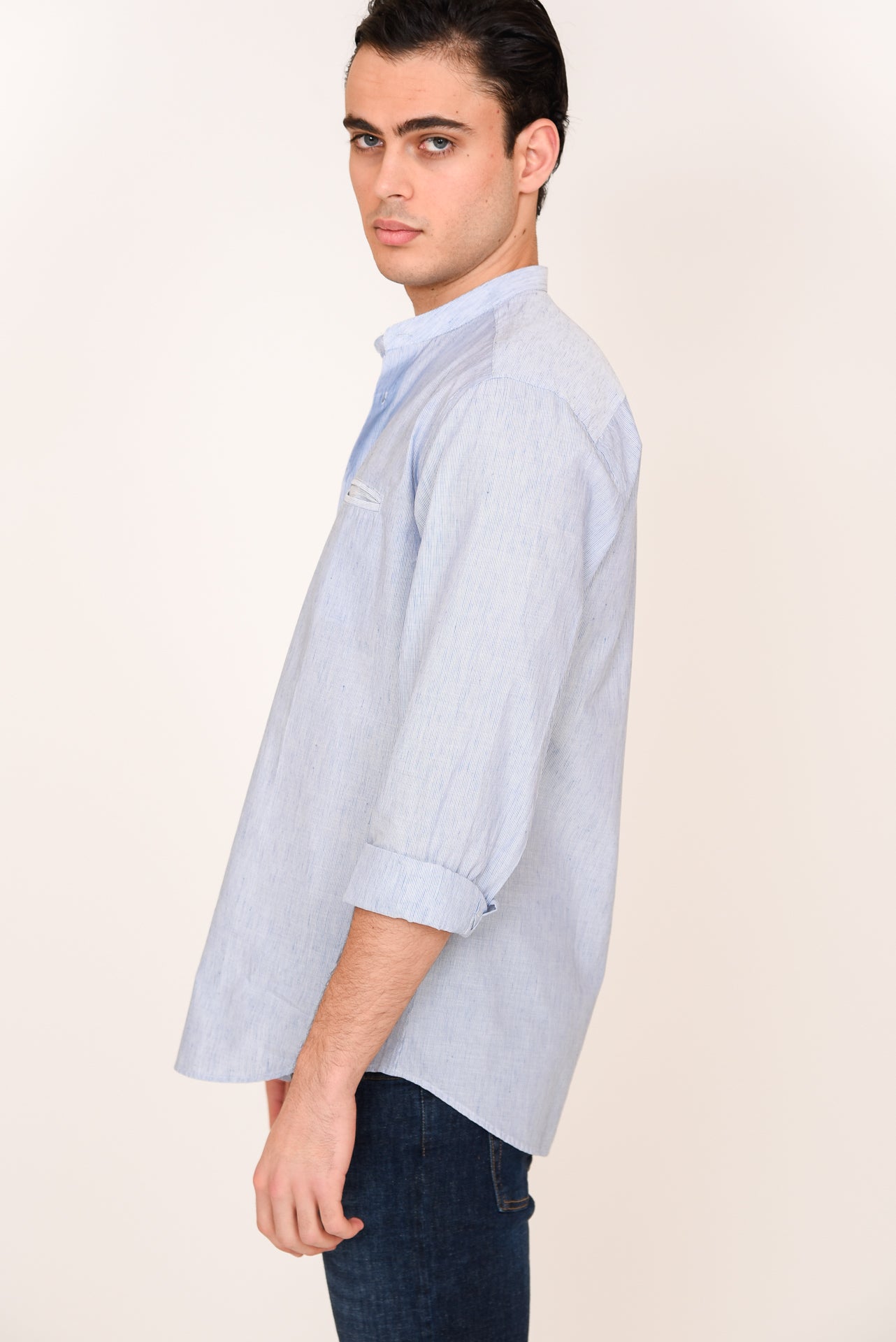 ΑΝΔΡΙΚΟ ΠΟΥΚΑΜΙΣΟ ΜΕ ΜΑΟ ΓΙΑΚΑ PORTOBELLO'S ΣΙΕΛ ΜΕ ΕΣΩΤΕΡΙΚΗ ΤΣΕΠΗ