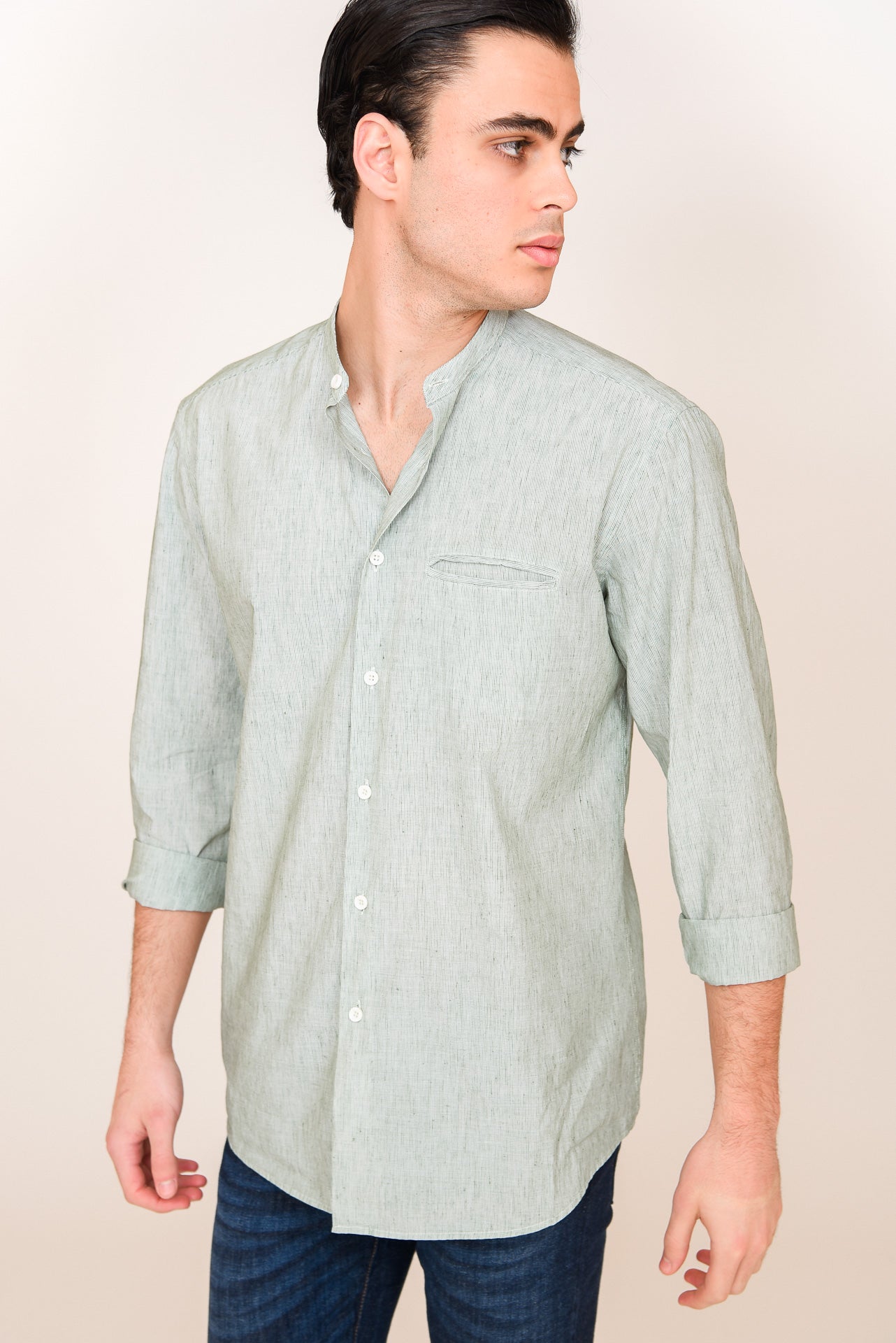 ΑΝΔΡΙΚΟ ΠΟΥΚΑΜΙΣΟ ΜΕ ΜΑΟ ΓΙΑΚΑ PORTOBELLO'S ΛΑΔΙ ΜΕ ΨΙΛΗ ΡΙΓΑ ΚΑΙ ΕΣΩΤΕΡΙΚΗ ΤΣΕΠΗ