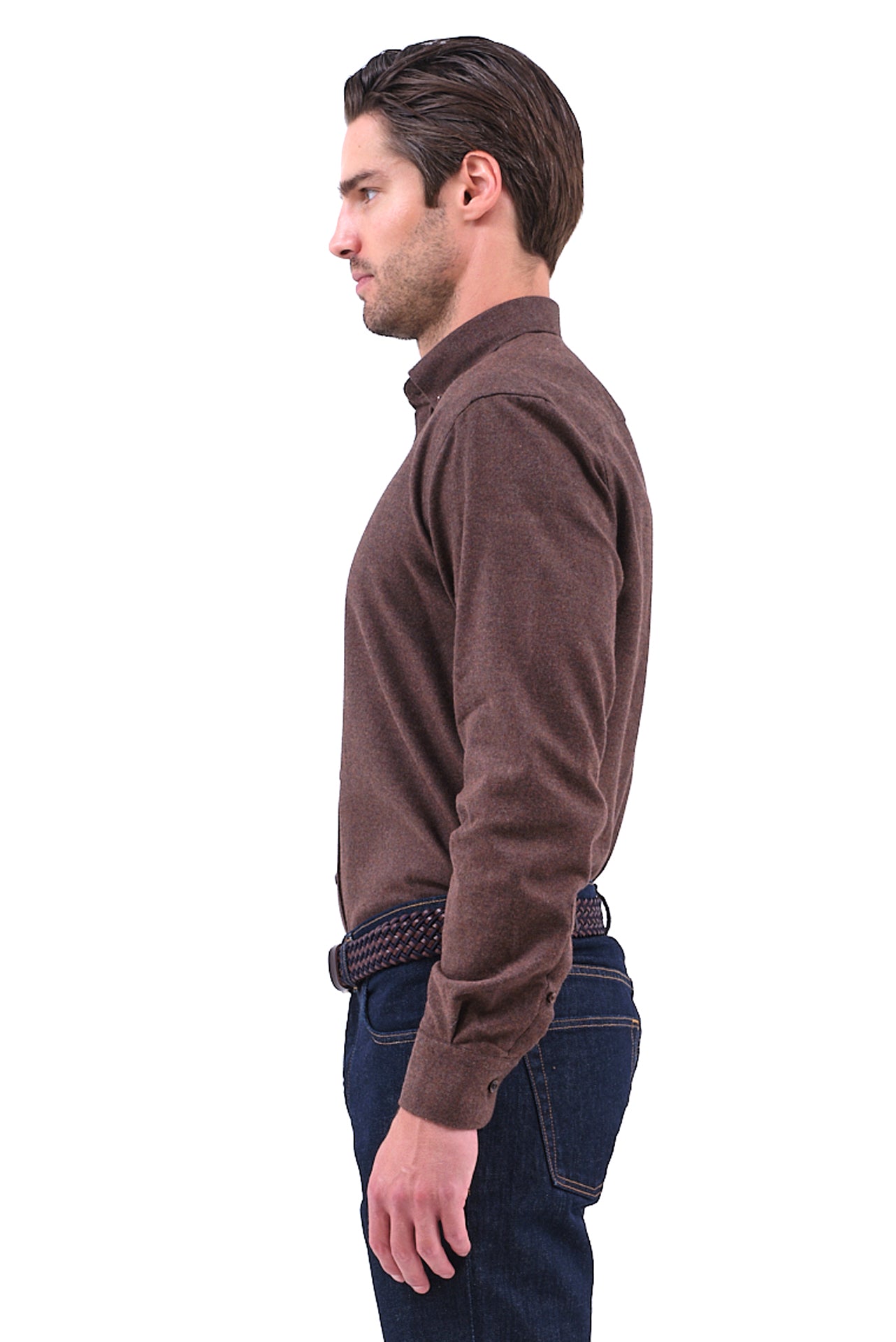 ΑΝΔΡΙΚΟ ΠΟΥΚΑΜΙΣΟ ΦΑΝΕΛΑ ΣΕ ΚΑΦΕ ΑΠΟΧΡΩΣΗ PORTOBELLO'S ΜΕ BUTTON DOWN ΓΙΑΚΑ