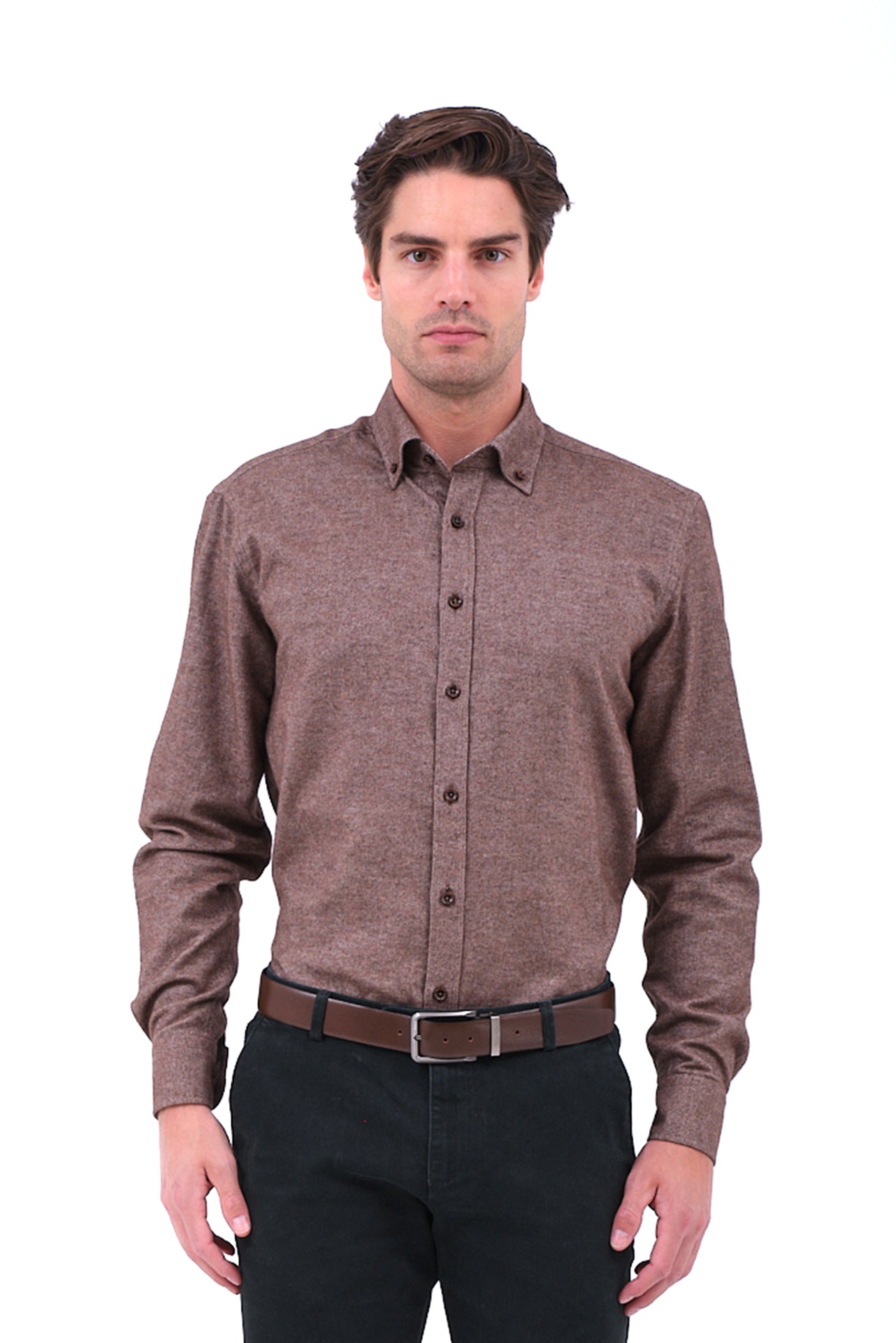 ΑΝΔΡΙΚΟ ΠΟΥΚΑΜΙΣΟ ΦΑΝΕΛΑ ΜΠΕΖ ΚΑΦΕ PORTOBELLO'S ΜΕ BUTTON DOWN ΓΙΑΚΑ