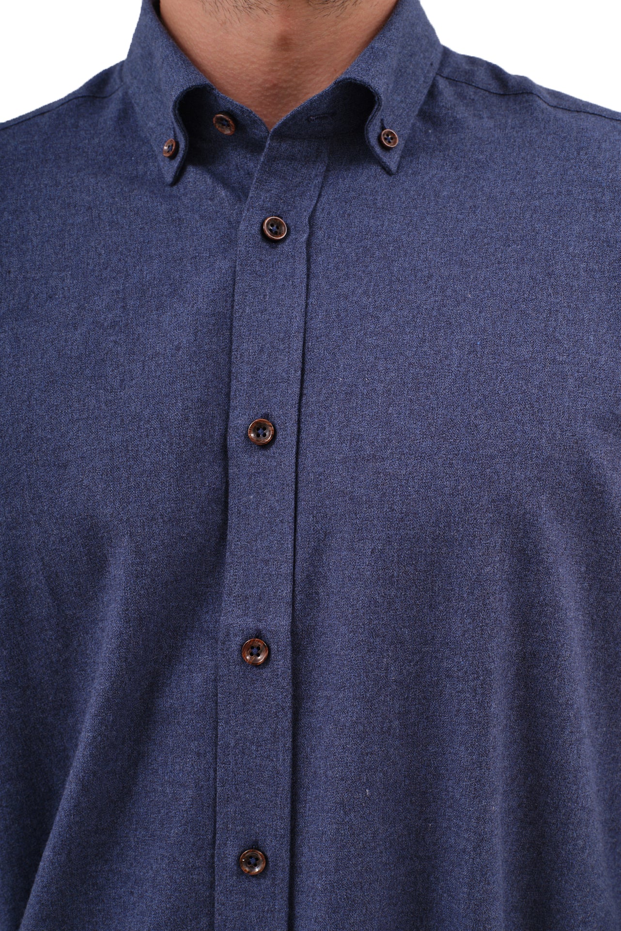 ΑΝΔΡΙΚΟ ΠΟΥΚΑΜΙΣΟ ΦΑΝΕΛΑ PORTOBELLO'S ΣΕ ΜΠΛΕ INDIGO ΧΡΩΜΑ ΜΕ BUTTON DOWN ΓΙΑΚΑ