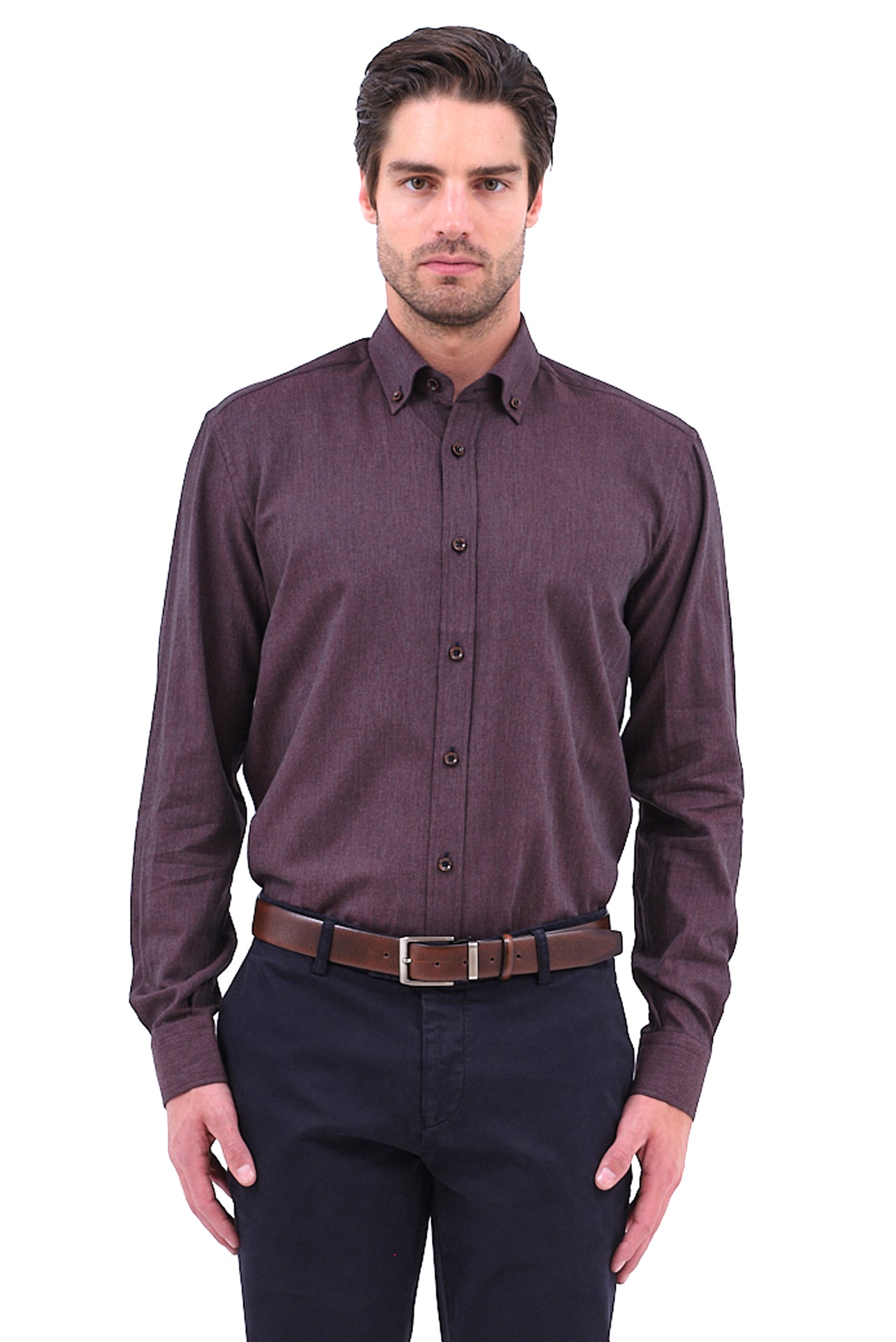 ΑΝΔΡΙΚΟ ΠΟΥΚΑΜΙΣΟ ΜΠΟΡΝΤΟ PORTOBELLO'S ΜΕ ΔΙΑΚΡΙΤΙΚΟ ΨΑΡΟΚΟΚΚΑΛΟ ΚΑΙ BUTTON DOWN ΓΙΑΚΑ