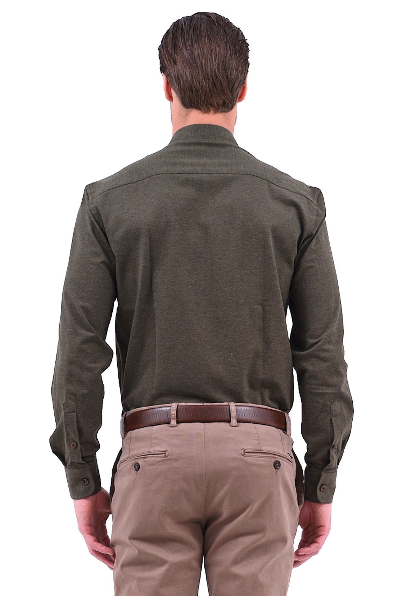 ΑΝΔΡΙΚΟ ΠΟΥΚΑΜΙΣΟ PORTOBELLO'S ΛΑΔΙ ΜΟΝΟΧΡΩΜΟ ΜΕ BUTTON DOWN ΓΙΑΚΑ