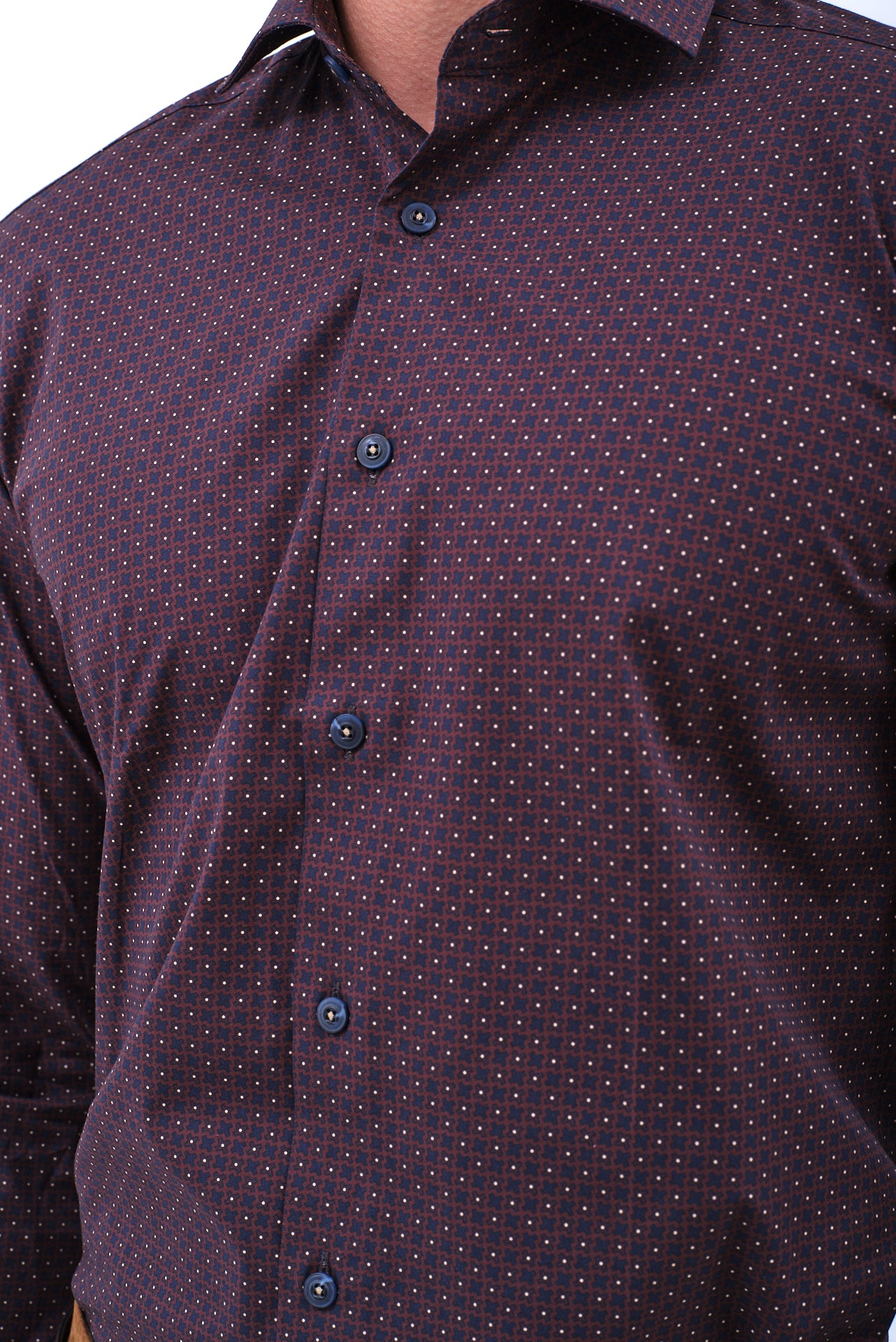 ΑΝΔΡΙΚΟ ΠΟΥΚΑΜΙΣΟ ΚΑΦΕ ΜΠΛΕ PORTOBELLO'S ΜΕ ΜΟΤΙΒΑ ΚΑΙ REX ΓΙΑΚΑ