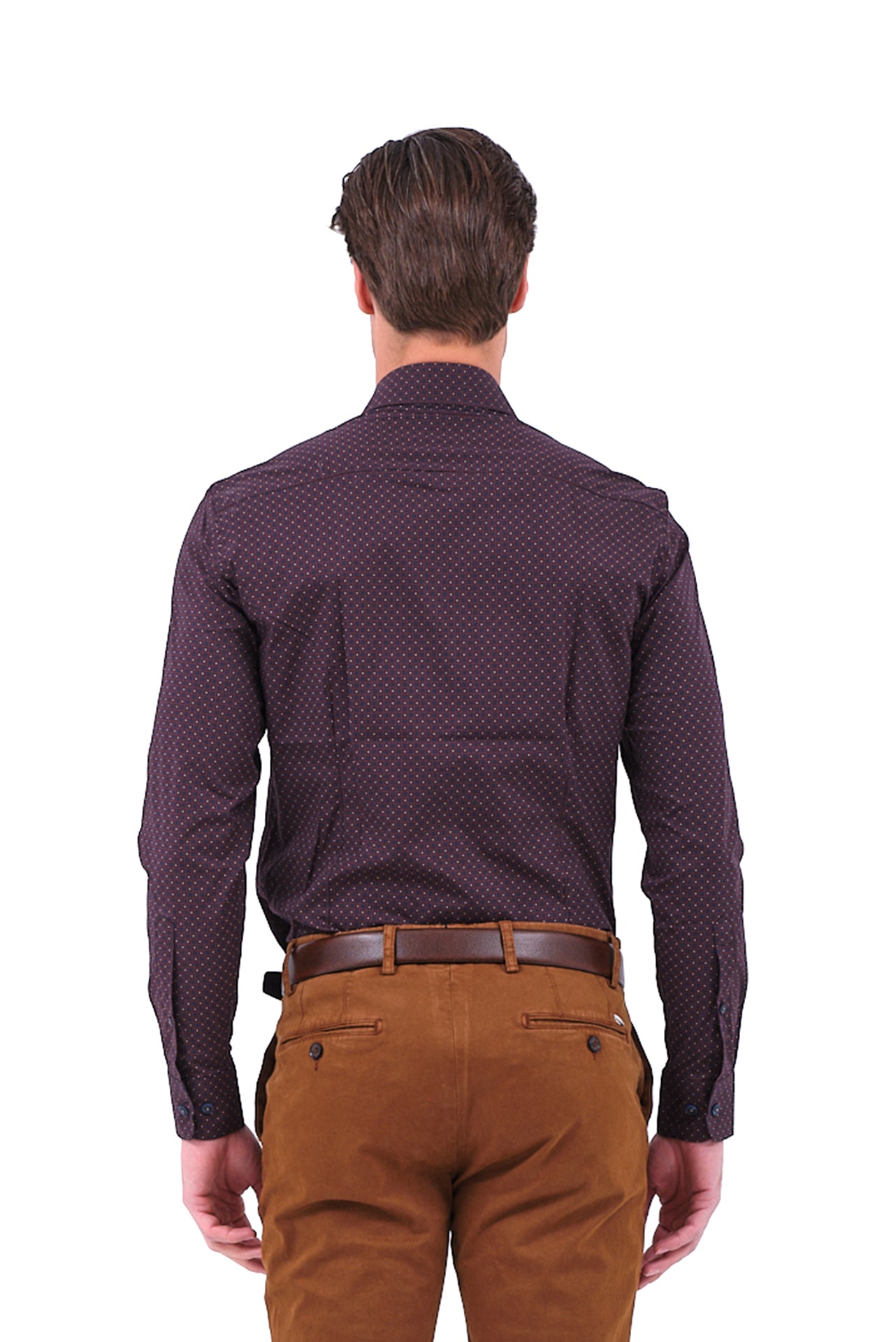 ΑΝΔΡΙΚΟ ΠΟΥΚΑΜΙΣΟ ΚΑΦΕ ΜΠΛΕ PORTOBELLO'S ΜΕ ΜΟΤΙΒΑ ΚΑΙ REX ΓΙΑΚΑ