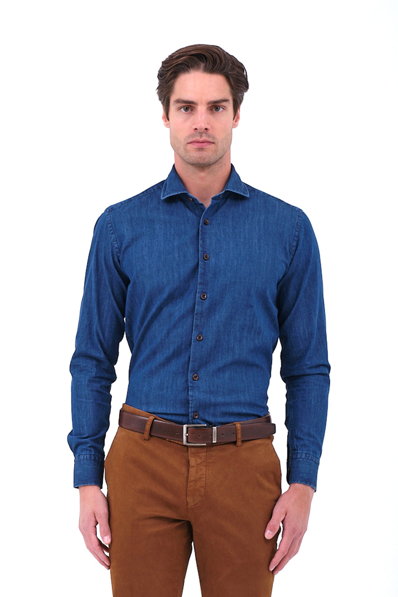 ΑΝΔΡΙΚΟ ΠΟΥΚΑΜΙΣΟ JEAN PORTOBELLO'S ΜΕ REX ΓΙΑΚΑ SLIM FIT