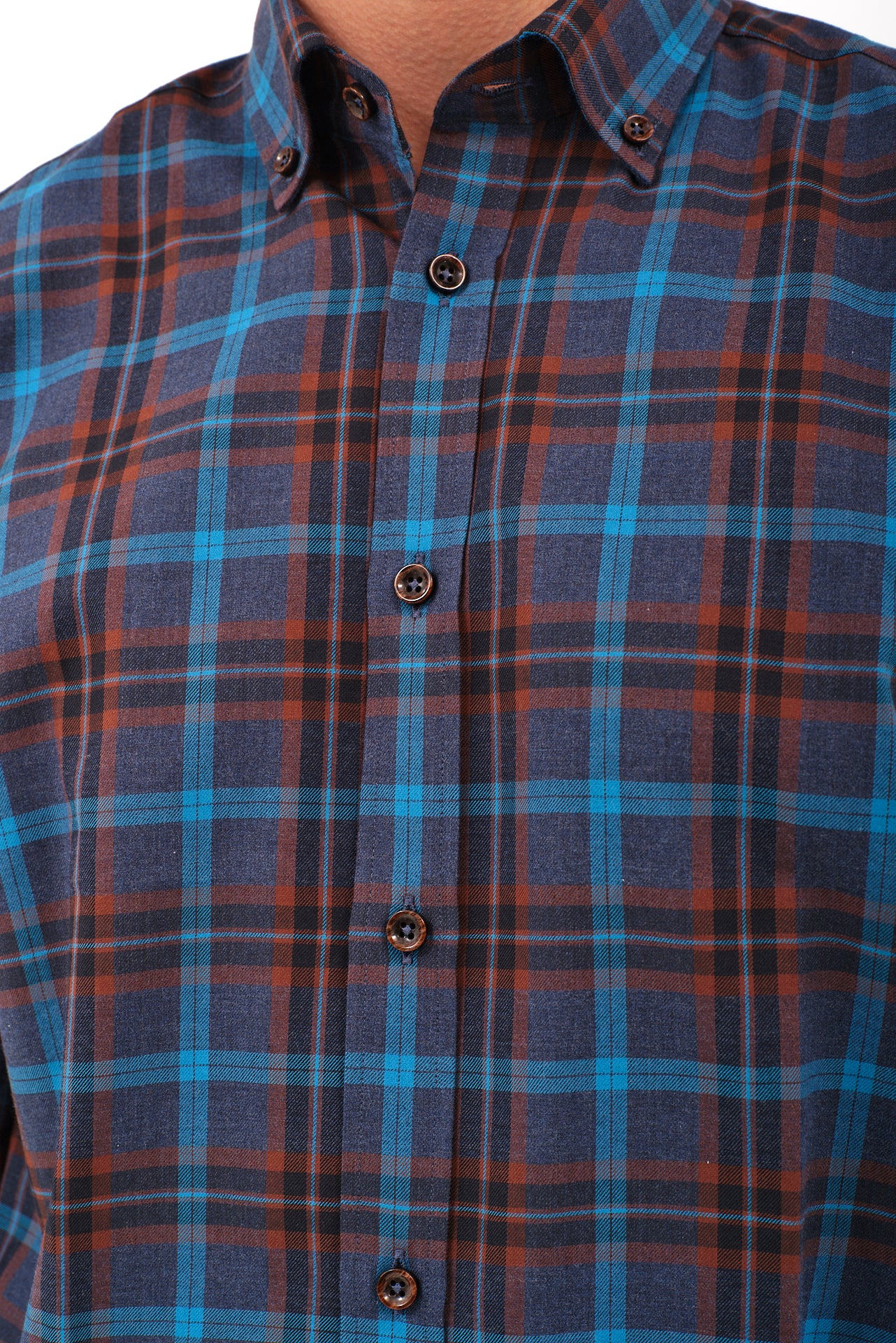 ΑΝΔΡΙΚΟ ΠΟΥΚΑΜΙΣΟ PORTOBELLO'S ΚΑΡΟ ΣΕ ΠΕΤΡΟΛ ΧΡΩΜΑ ΜΕ BUTTON DOWN ΓΙΑΚΑ