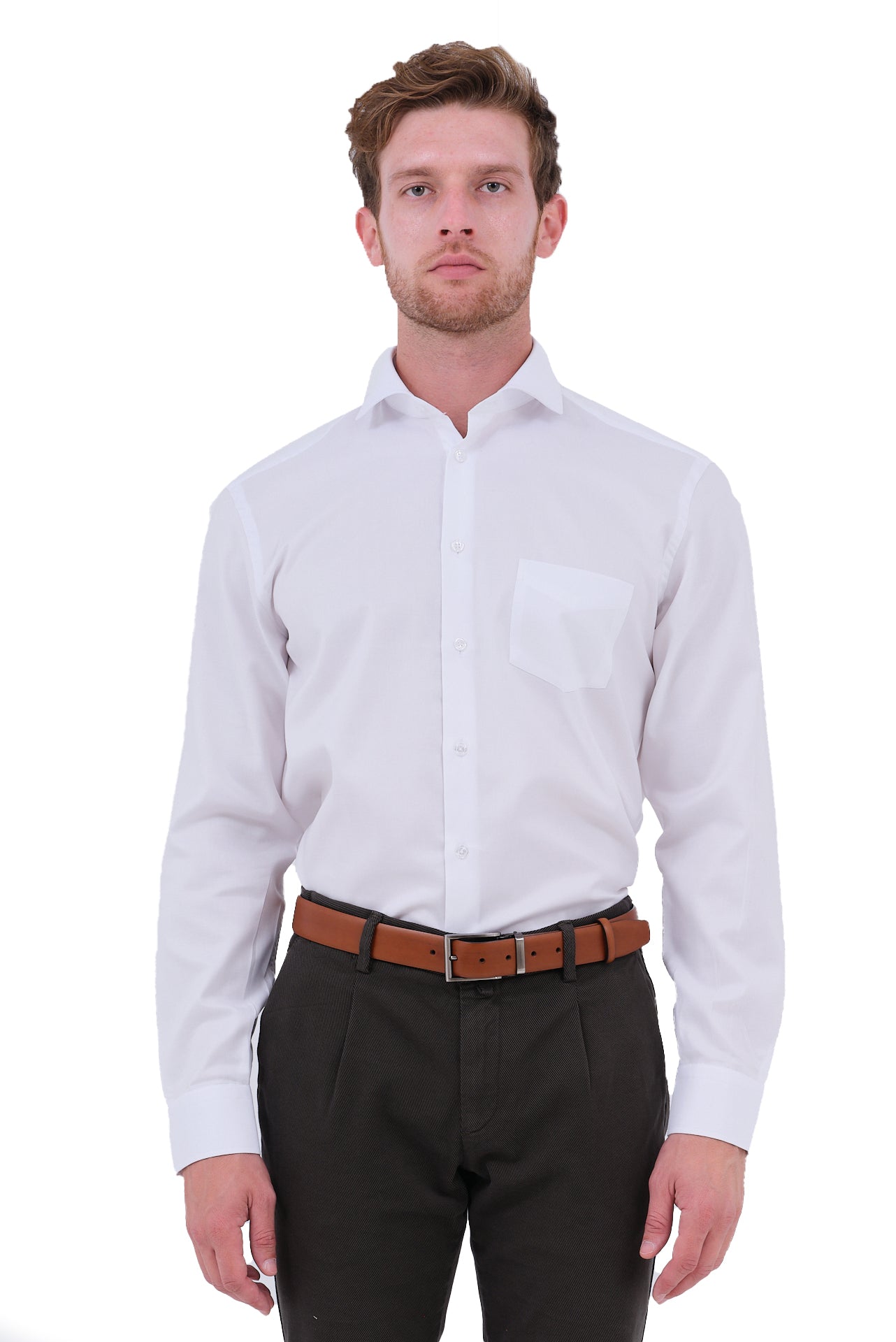 ΑΝΔΡΙΚΟ ΠΟΥΚΑΜΙΣΟ ΣΕ ΛΕΥΚΟ ΧΡΩΜΑ PORTOBELLO'S ΜΕ REX ΓΙΑΚΑ ΚΑΝΟΝΙΚΗ ΓΡΑΜΜΗ