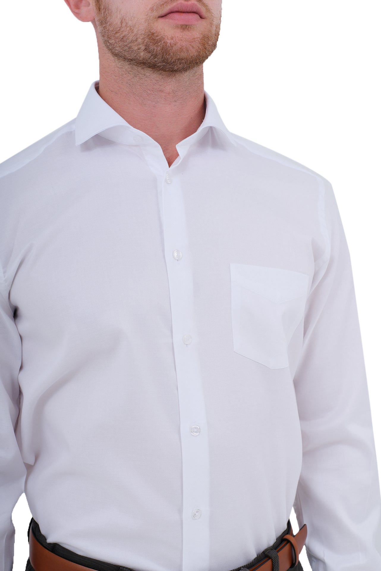 ΑΝΔΡΙΚΟ ΠΟΥΚΑΜΙΣΟ ΣΕ ΛΕΥΚΟ ΧΡΩΜΑ PORTOBELLO'S ΜΕ REX ΓΙΑΚΑ ΚΑΝΟΝΙΚΗ ΓΡΑΜΜΗ