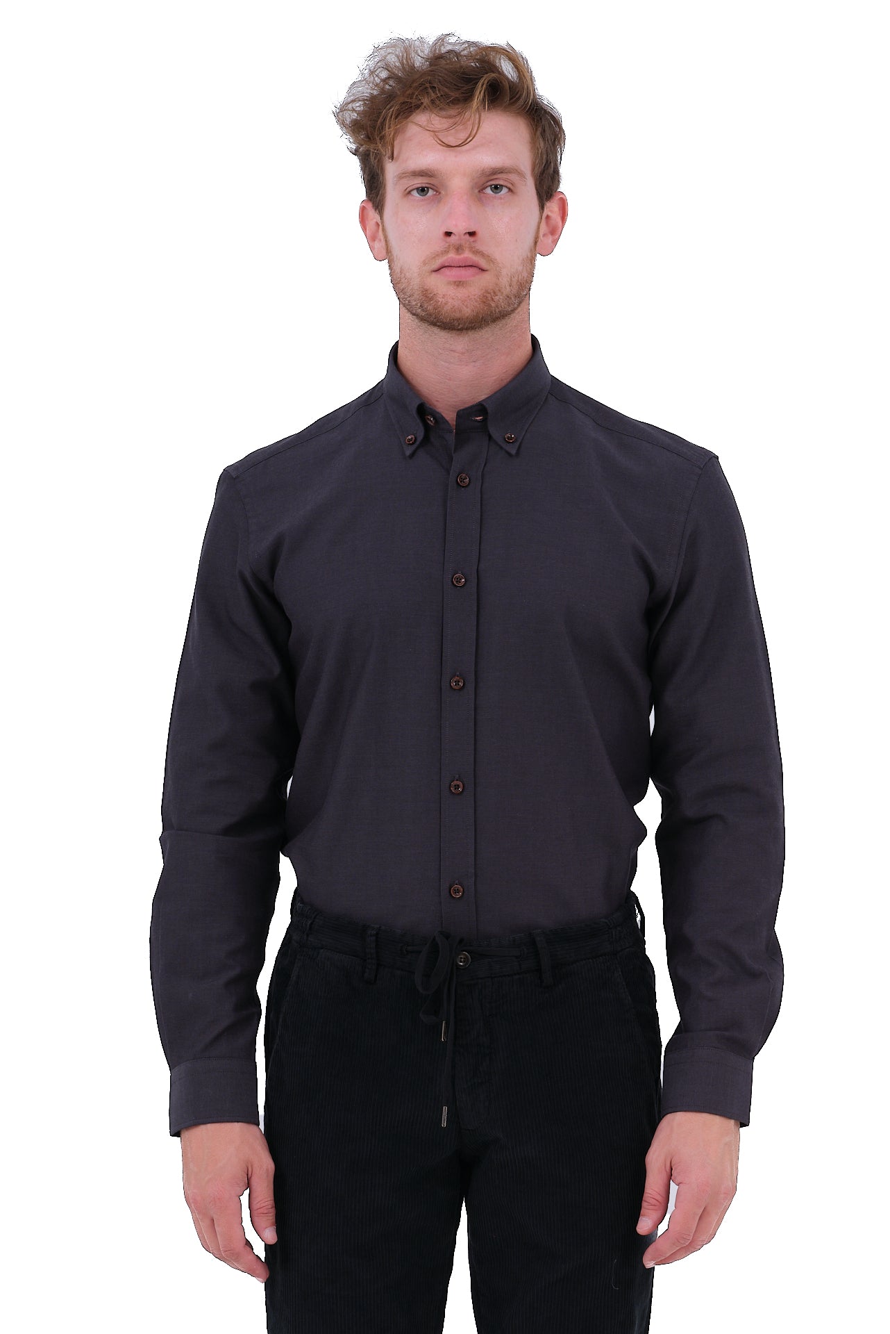 ΑΝΔΡΙΚΟ ΣΚΟΥΡΟ ΓΚΡΙ ΠΟΥΚΑΜΙΣΟ PORTOBELLO'S ΜΕ BUTTON DOWN ΓΙΑΚΑ