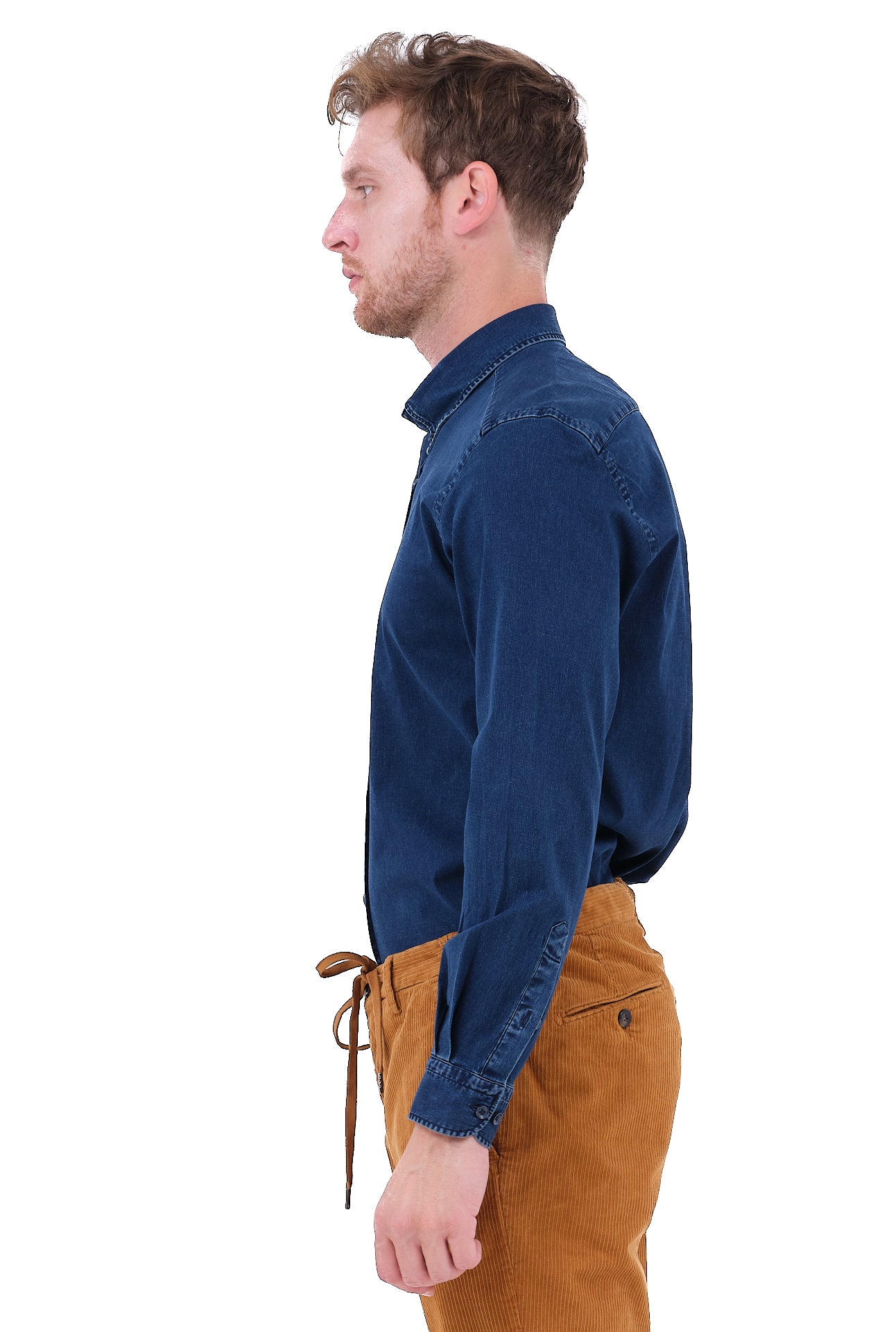 ΑΝΔΡΙΚΟ ΠΟΥΚΑΜΙΣΟ LES GENT'S ΤΖΙΝ ΜΕ BUTTON DOWN ΓΙΑΚΑ REGULAR FIT