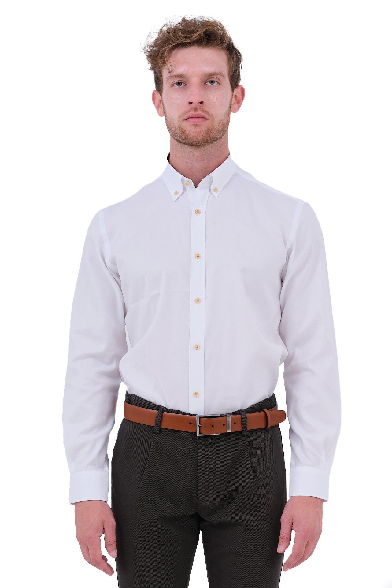 ΑΝΔΡΙΚΟ ΛΕΥΚΟ ΠΟΥΚΑΜΙΣΟ PORTOBELLO'S ΜΕ BUTTON DOWN ΓΙΑΚΑ