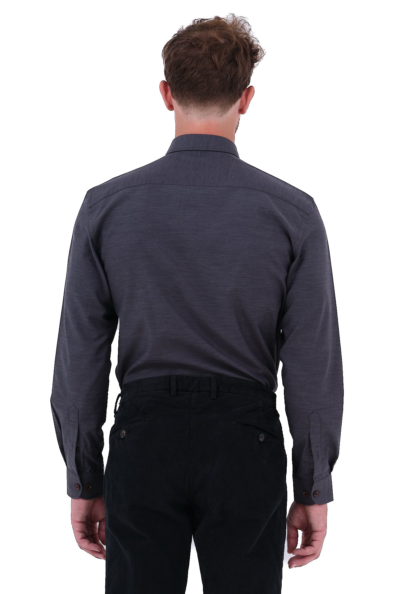 ΑΝΔΡΙΚΟ ΠΟΥΚΑΜΙΣΟ ΣΚΟΥΡΟ ΓΚΡΙ PORTOBELLO'S ΜΕ BUTTON DOWN ΓΙΑΚΑ