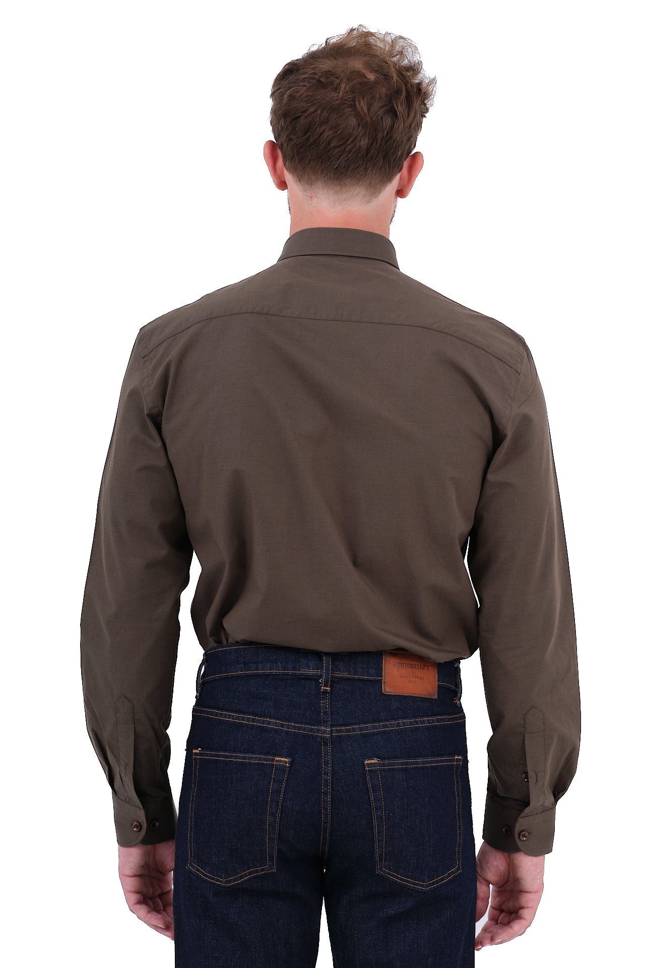 ΑΝΔΡΙΚΟ ΛΑΔΙ ΜΟΝΟΧΡΩΜΟ ΠΟΥΚΑΜΙΣΟ PORTOBELLO'S ΜΕ BUTTON DOWN ΓΙΑΚΑ