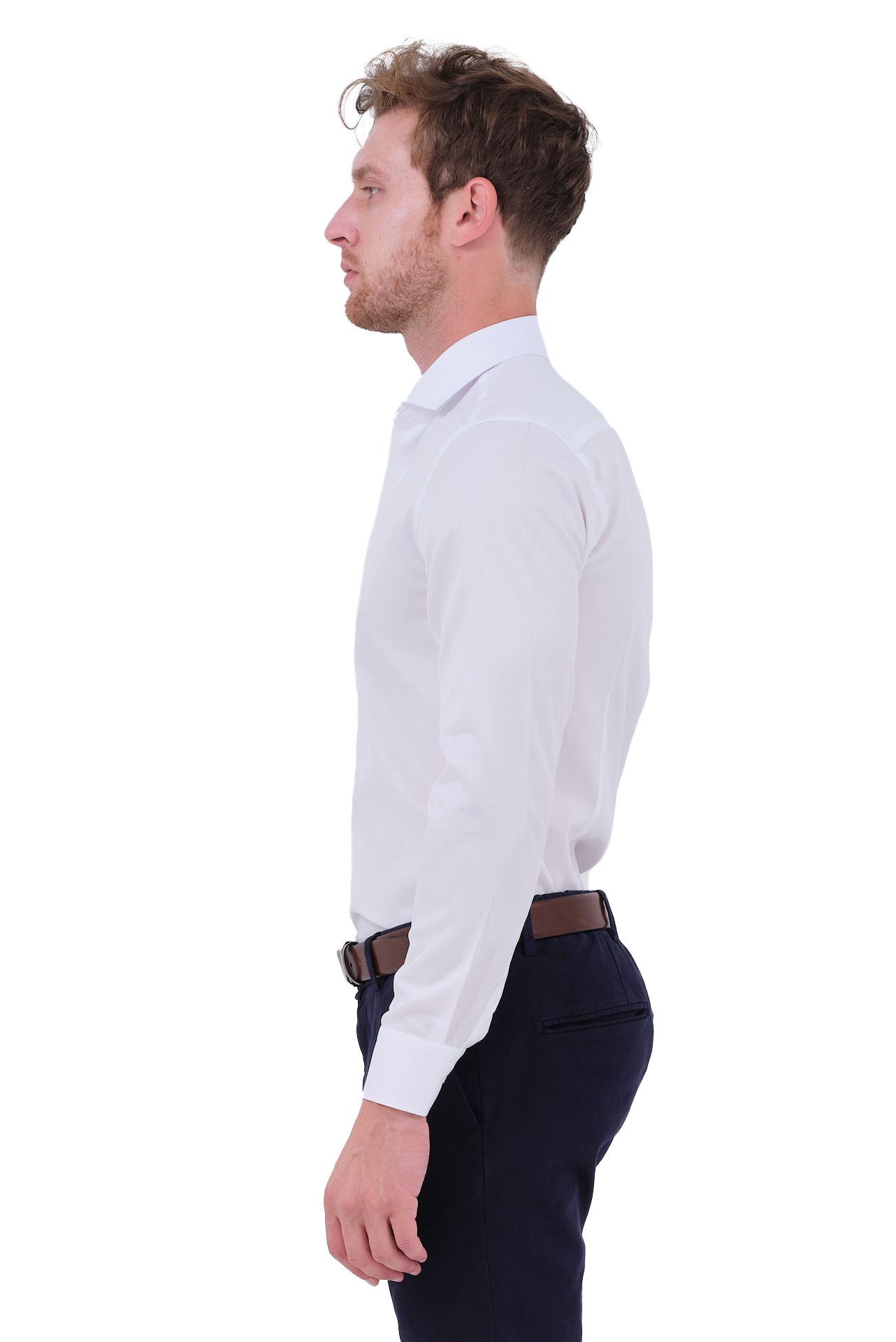 ΑΝΔΡΙΚΟ ΛΕΥΚΟ ΠΟΥΚΑΜΙΣΟ PORTOBELLO'S SLIM FIT ΜΕ REX ΓΙΑΚΑ