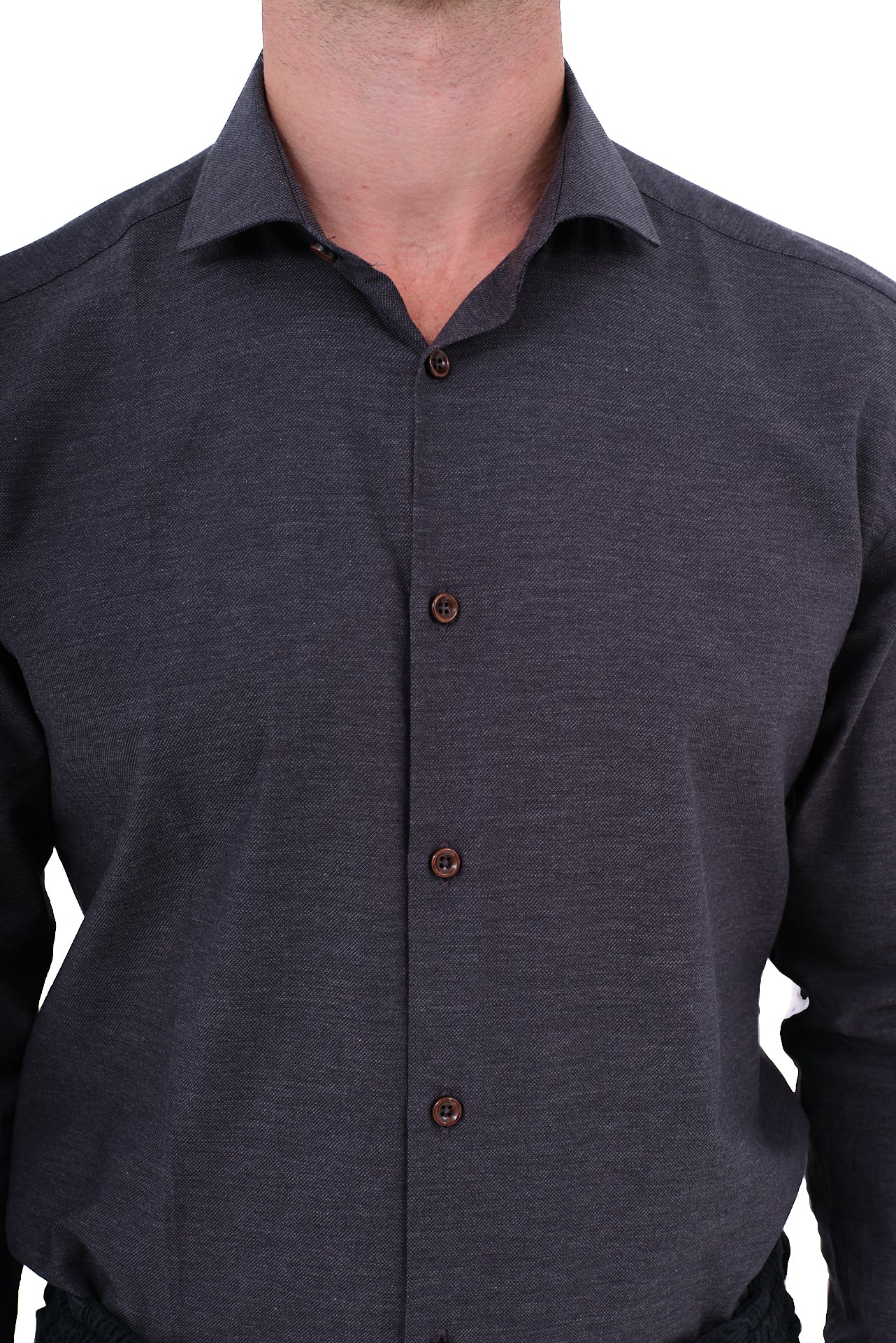 ΑΝΔΡΙΚΟ ΠΟΥΚΑΜΙΣΟ ΓΚΡΙ ΣΚΟΥΡΟ PORTOBELLO'S ΜΕ REX ΓΙΑΚΑ REGULAR FIT