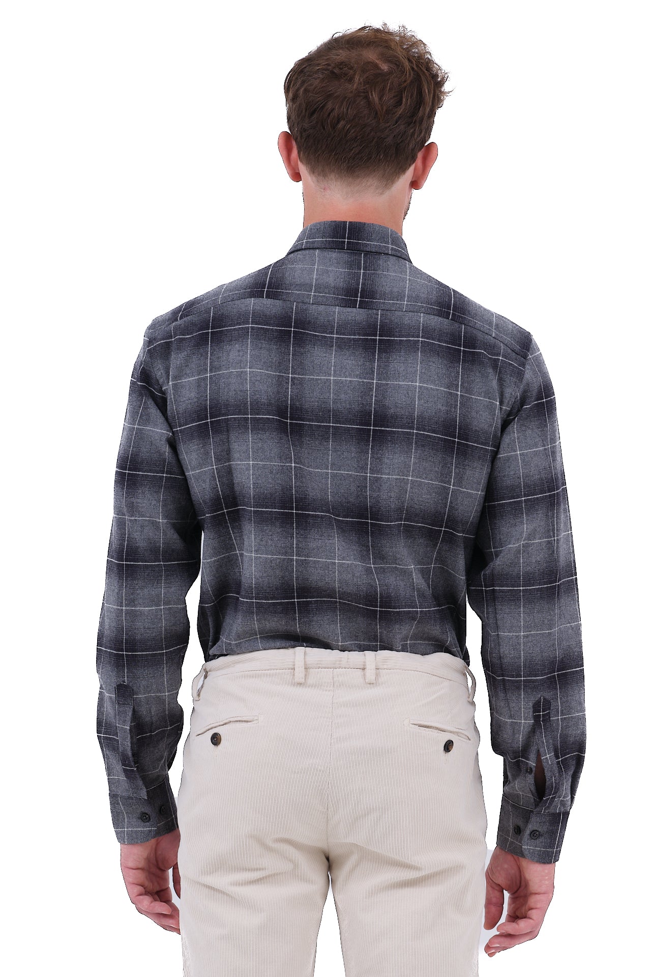 ΑΝΔΡΙΚΟ ΚΑΡΟ ΠΟΥΚΑΜΙΣΟ PORTOBELLO'S ΣΕ ΣΚΟΥΡΟ ΓΚΡΙ ΧΡΩΜΑ ΚΑΙ BUTTON DOWN ΓΙΑΚΑ