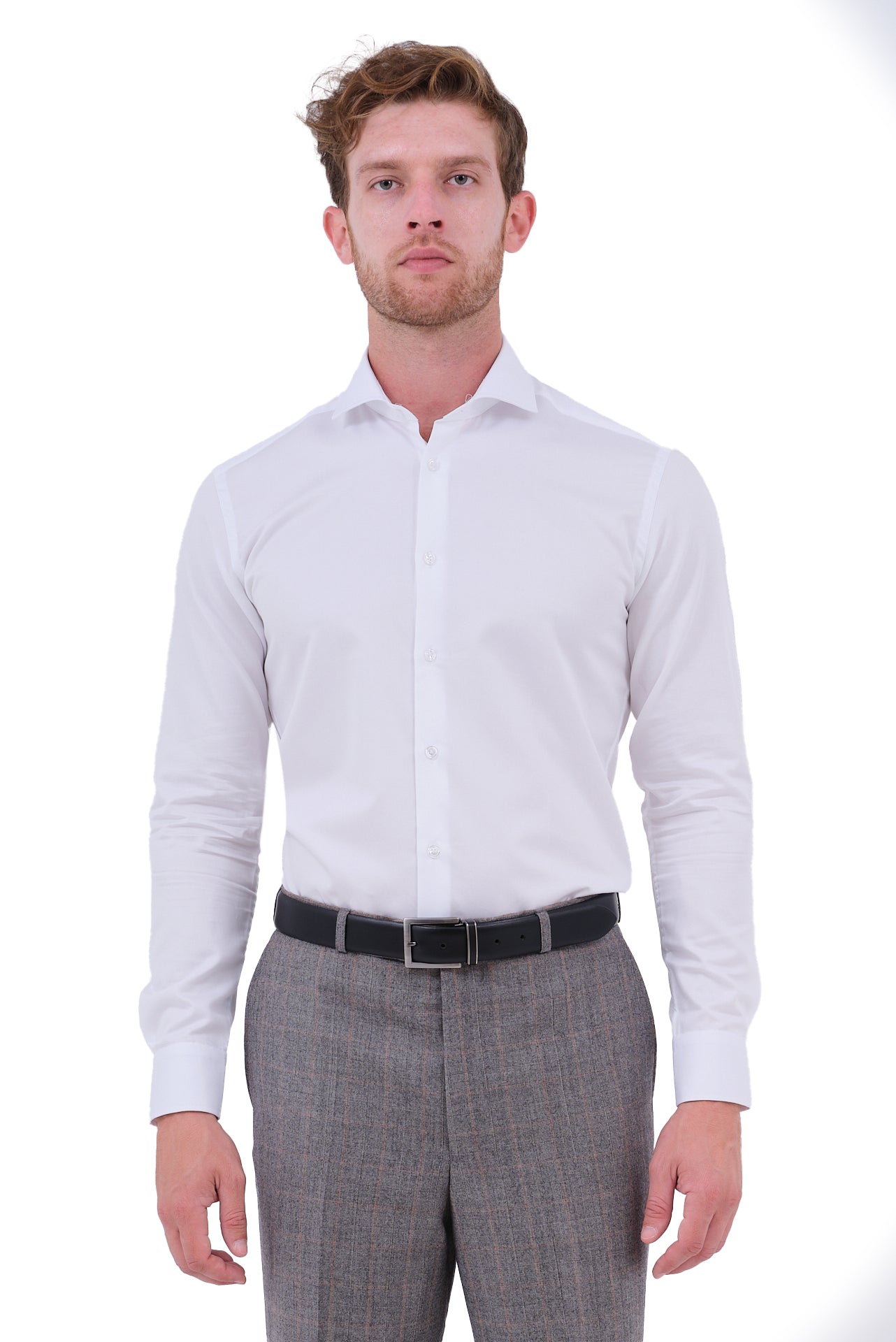 ΑΝΔΡΙΚΟ ΛΕΥΚΟ ΠΟΥΚΑΜΙΣΟ PORTOBELLO'S ΜΕ REX ΓΙΑΚΑ SLIM FIT